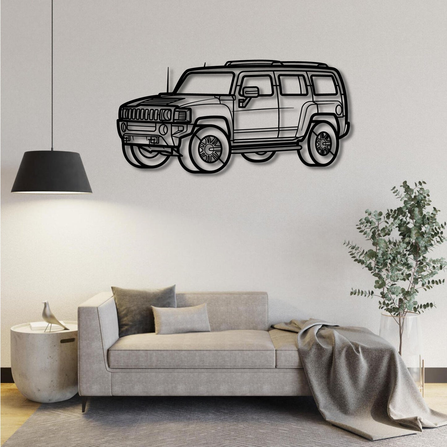 2010 HUMMER H3 PERSPECTIVE METAL WALL ART