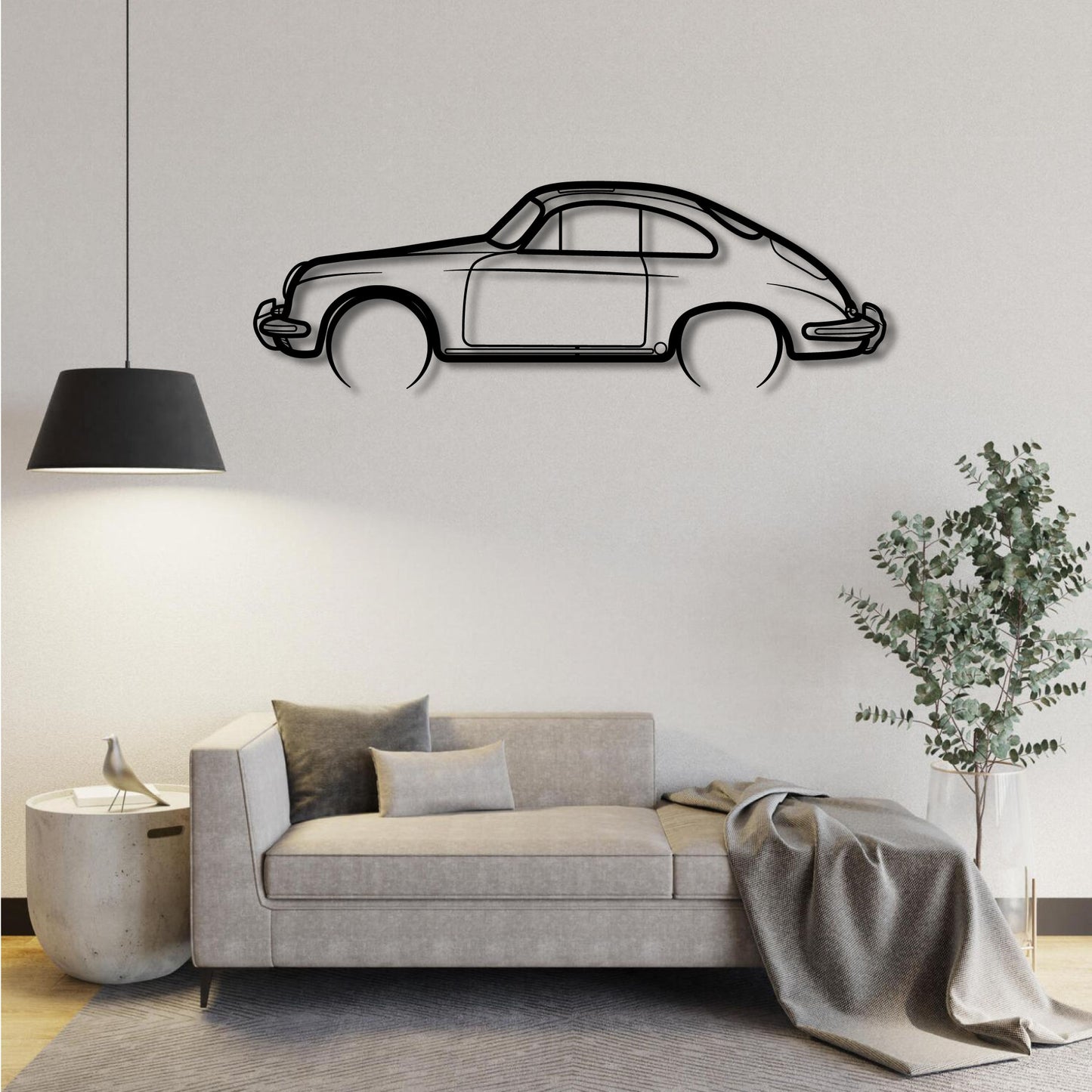 1954 PORSCHE 356 PRE-A 1500 COUPE METAL WALL ART