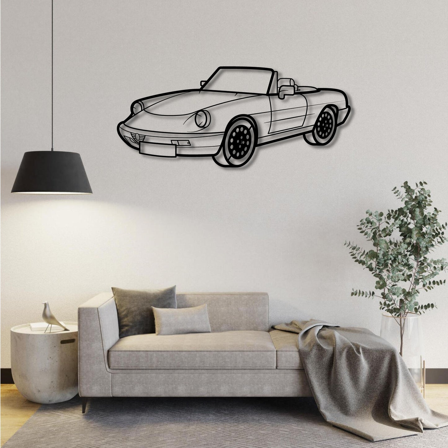 ALFA ROMEO DUETTO SPIDER SERIES 2 1966 PERSPECTIVE METAL WALL ART