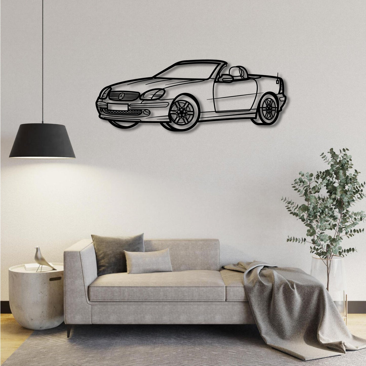 MERCEDES BENZ SLK 200 R170 PERSPECTIVE METAL WALL ART