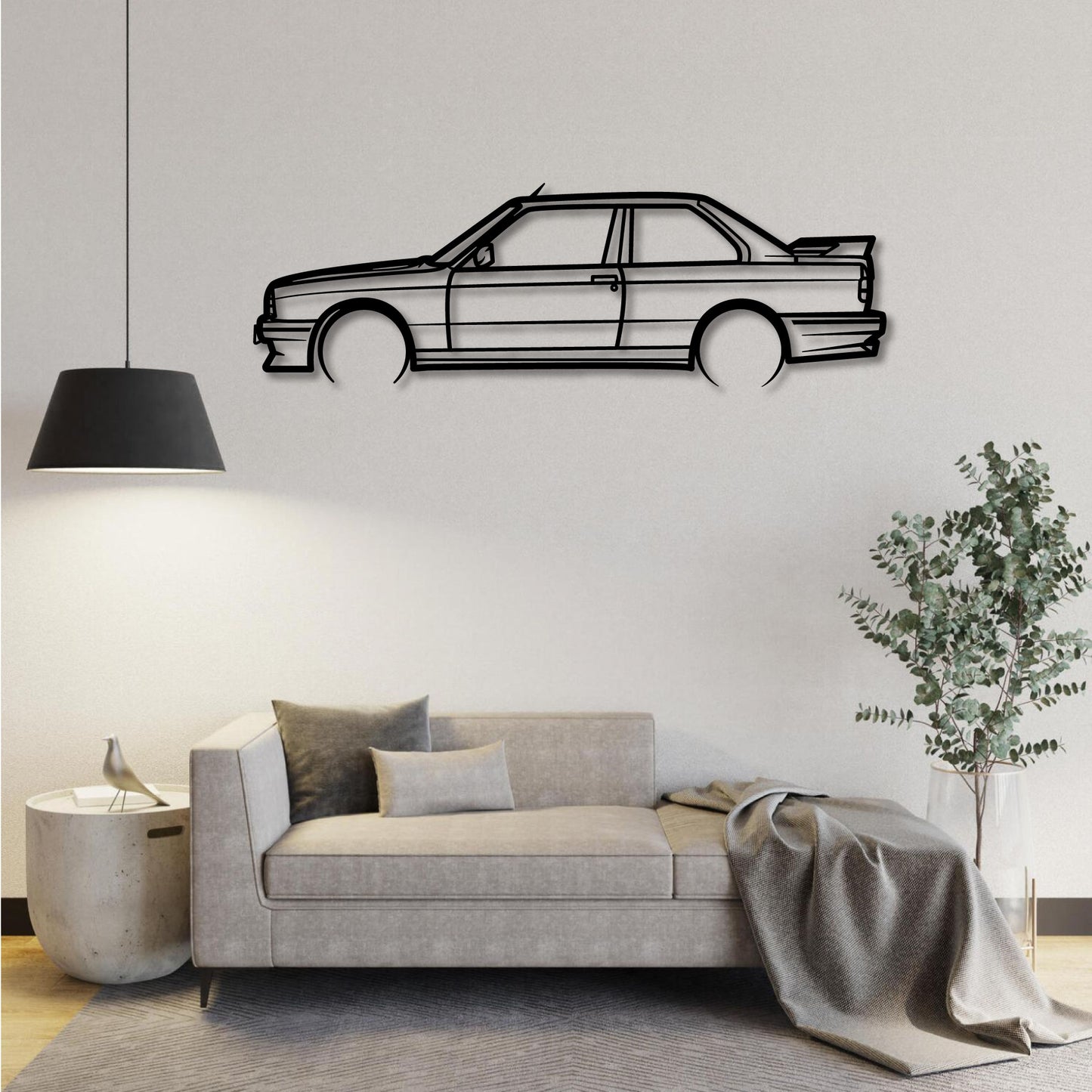 BMW E30 M3 DETAILED METAL WALL ART