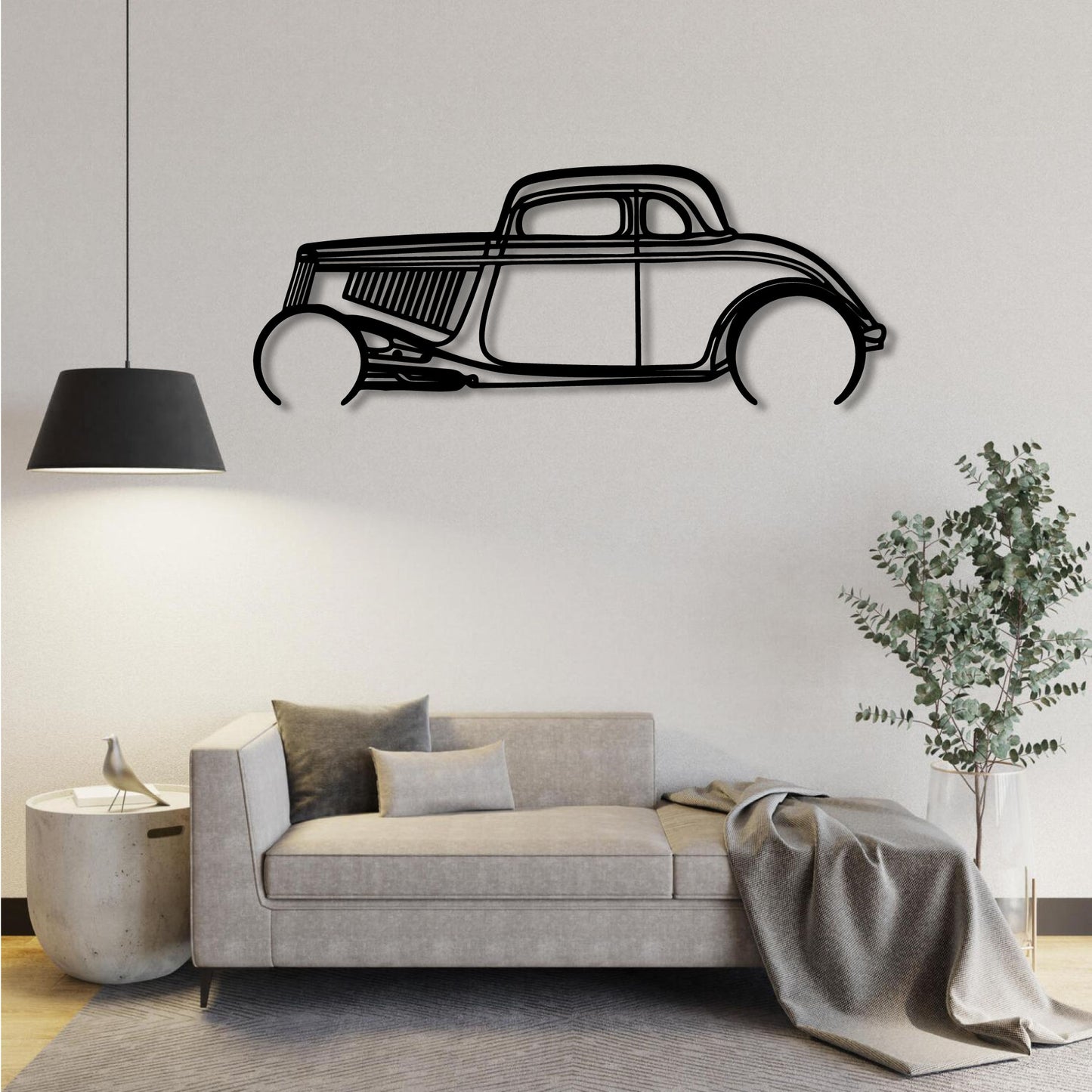 1934 FORD HIGHBOY HOT ROD METAL WALL ART