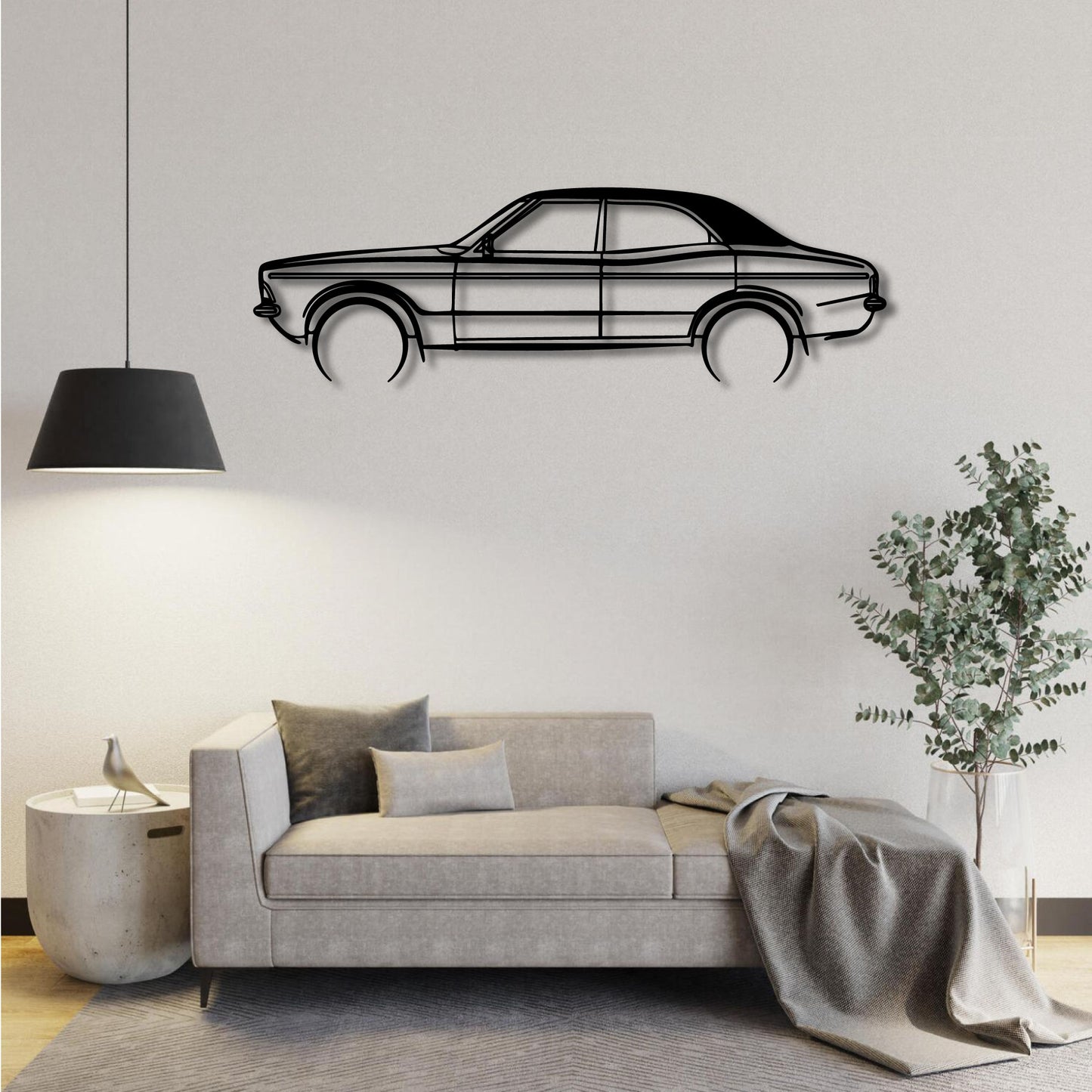 1972 FORD CORTINA MK3 GXL 4 DOOR METAL WALL ART