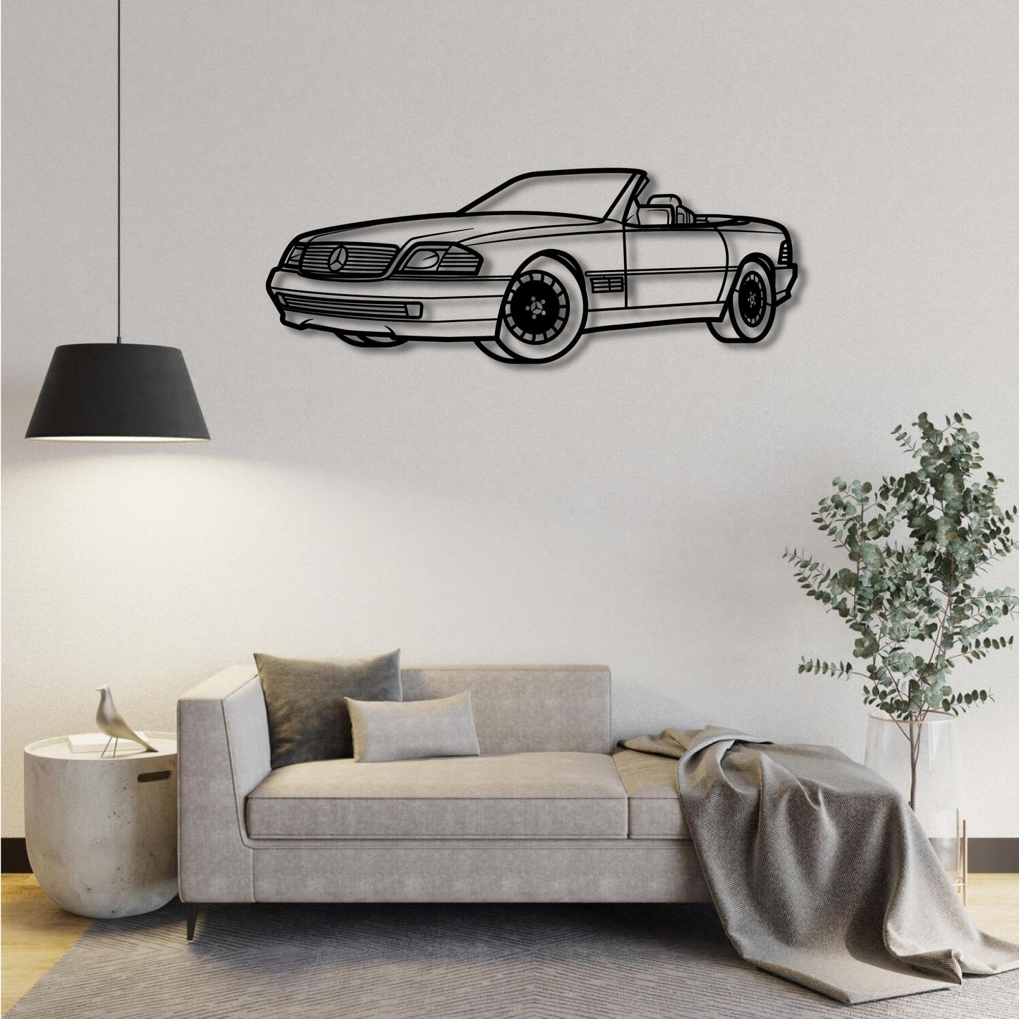 2002 MERCEDES BENZ 500SL PERSPECTIVE METAL WALL ART