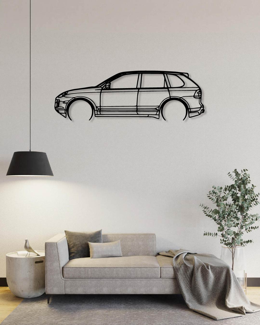 PORSCHE CAYENNE TURBO S '09 DETAILED metal wall art frame