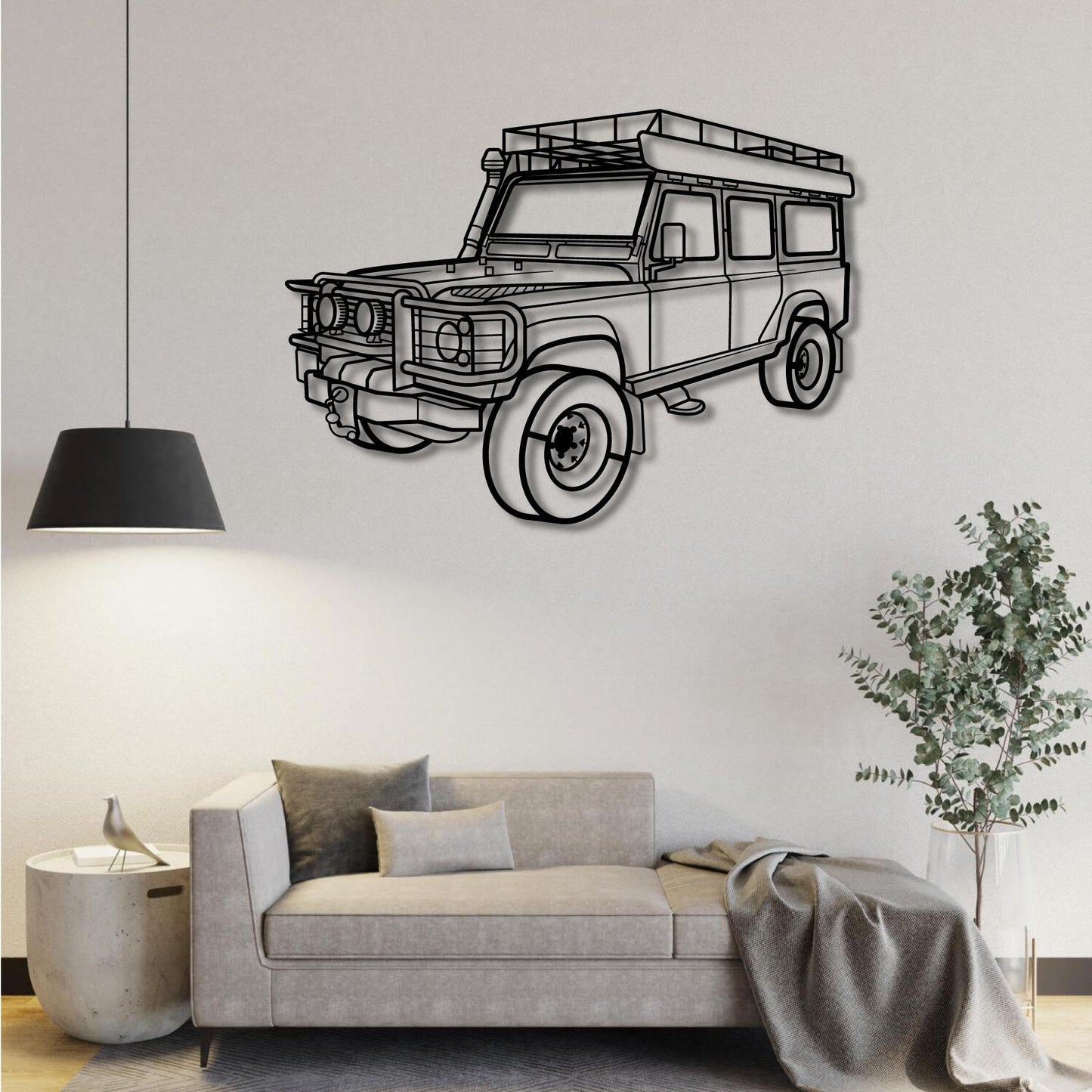 LAND ROVER DEFENDER 110 PERSPECTIVE METAL WALL ART