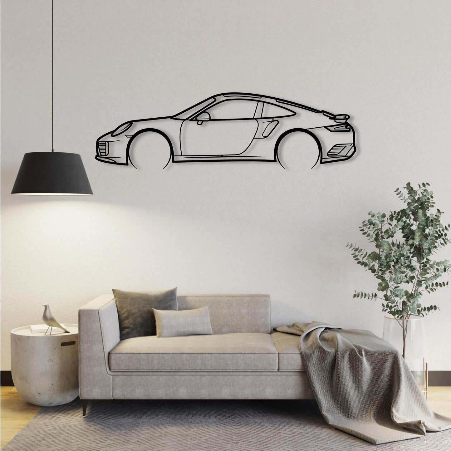PORSCHE 991.2 TURBO DETAILED METAL WALL ART