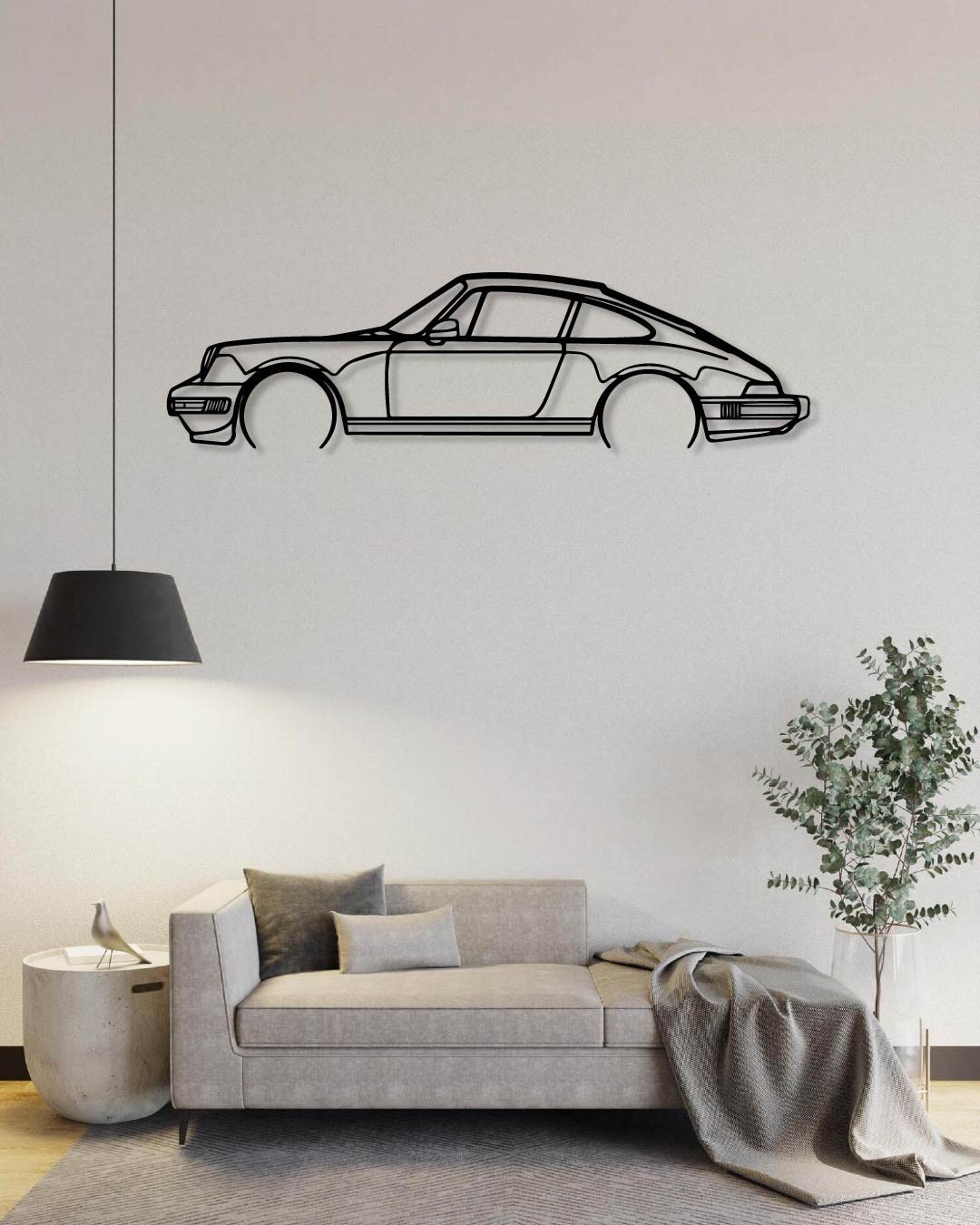 PORSCHE 911 COUPE 1984 DETAILED metal wall art frame