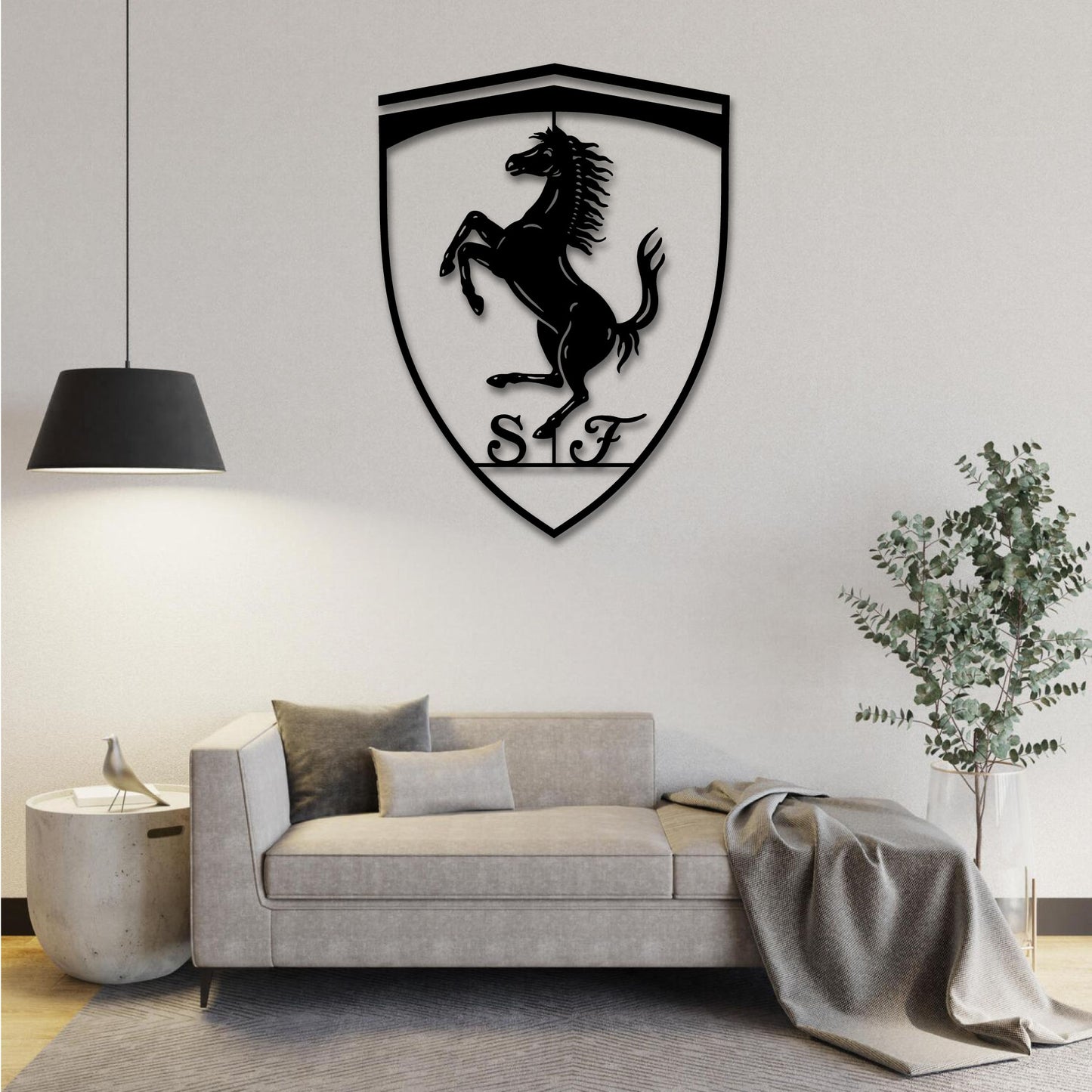 FERRARI F1 TEAM LOGO METAL WALL ART