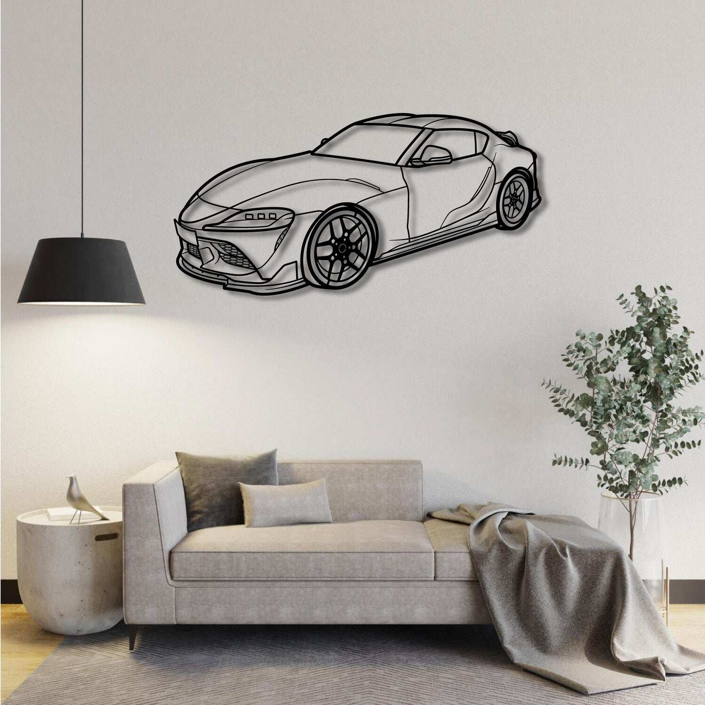 TOYOTA SUPRA MK 5 PERSPECTIVE METAL WALL ART
