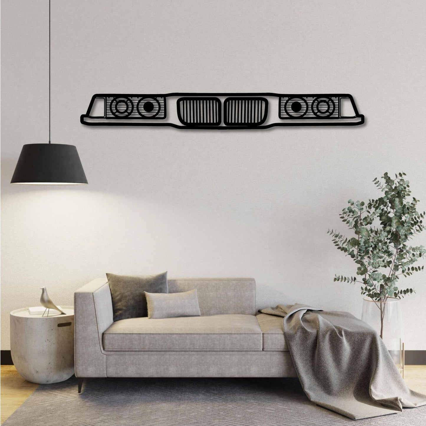 BMW E36 HEADLIGHTS FRONT GRILL METAL WALL ART