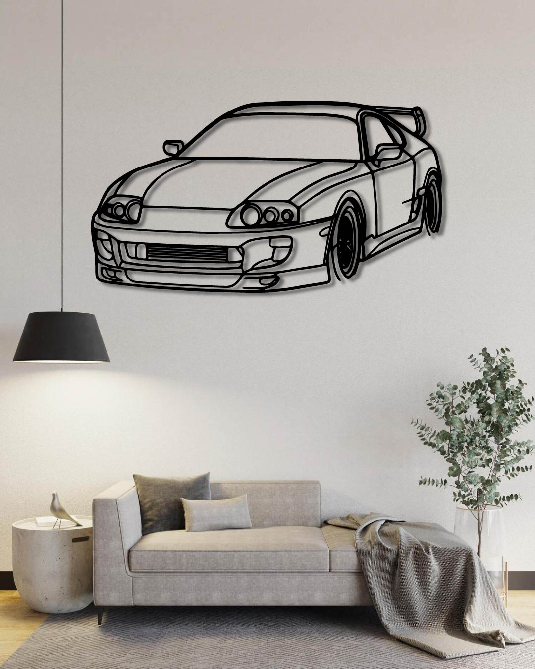 TOYOTA SUPRA MK 4 PERSPECTIVE METAL WALL ART