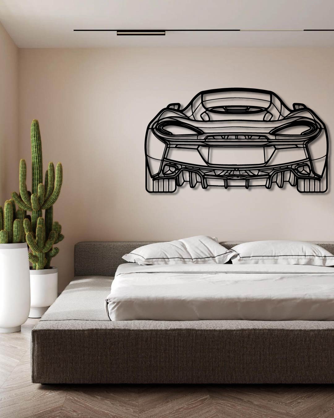 Mclaren 570GT Back Perspetive Metal Wall Ar