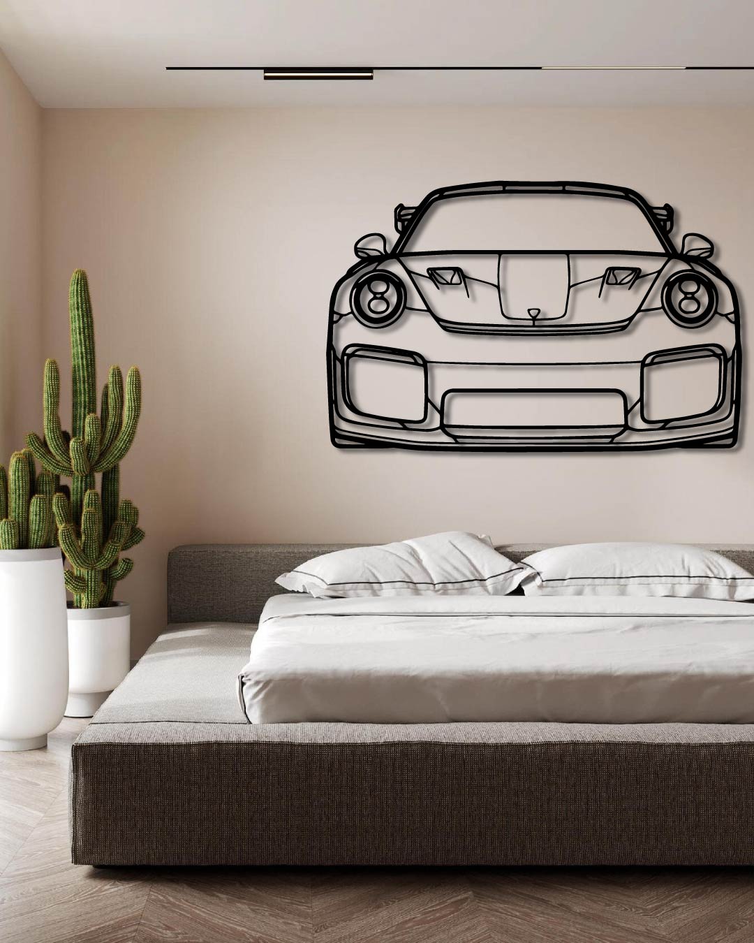 Porsche 911 GT2 RS model 991 Front Perspetive Metal Wall Art