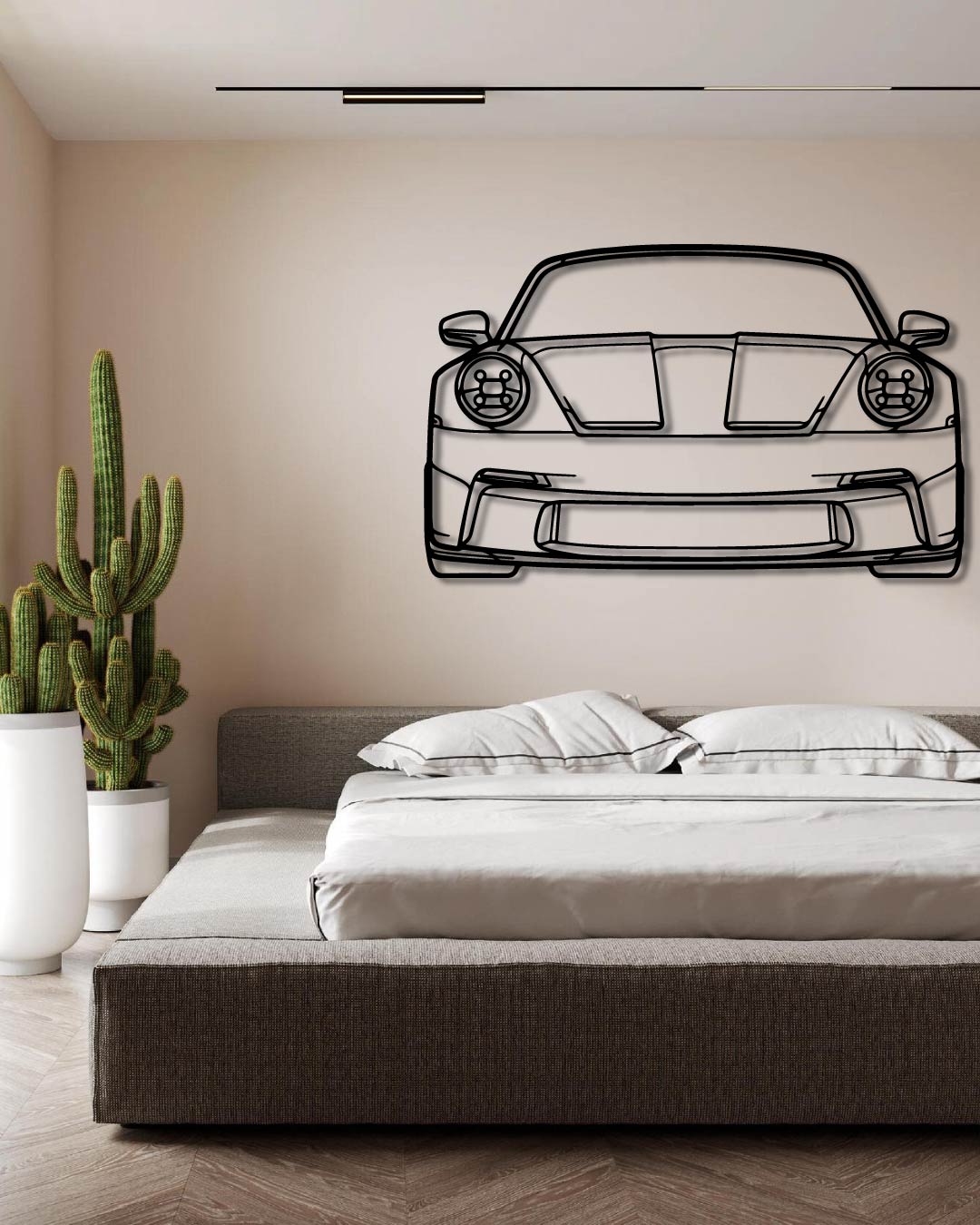 Porsche 911 GT3 Touring model 992 Front Perspetive Metal Wall Art