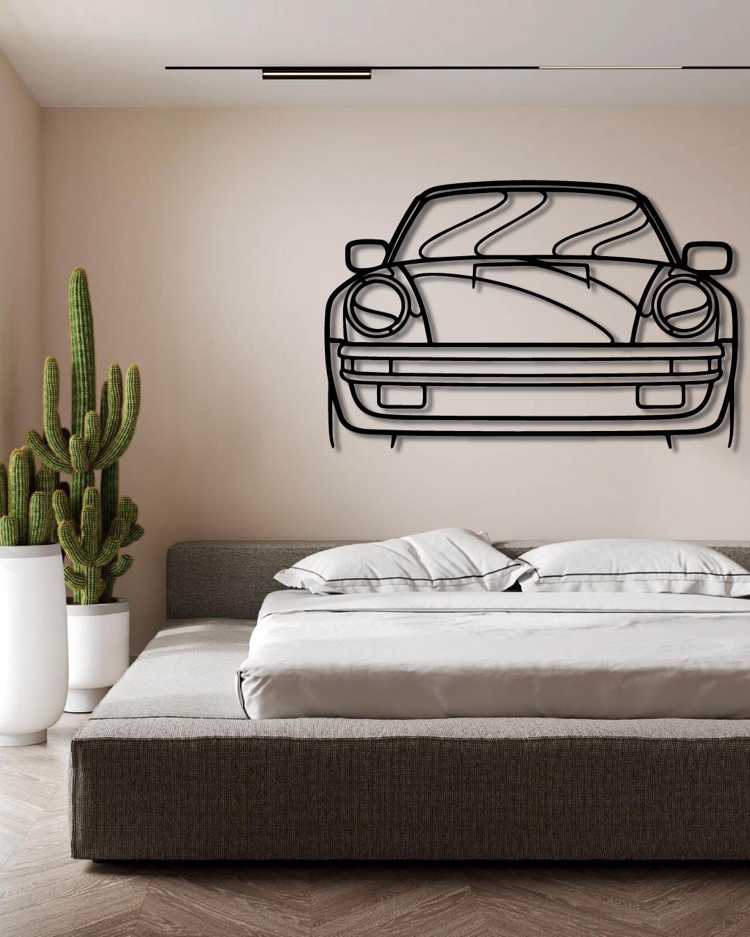 Porsche 911 turbo model 930 Front Perspetive Metal Wall Art