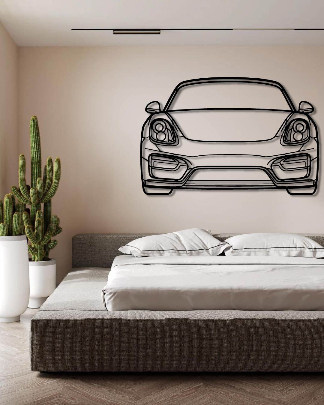 Porsche 981 Boxter Front Perspetive Metal Wall Art