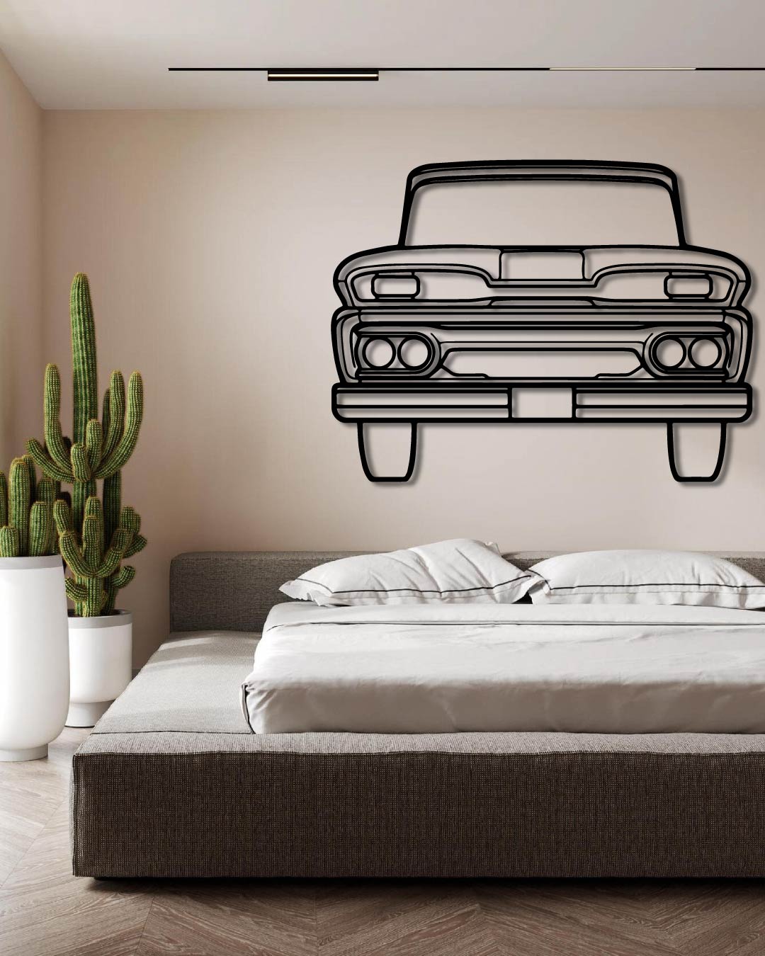 Chevrolet C10 1961 Front Perspetive Metal Wall Art