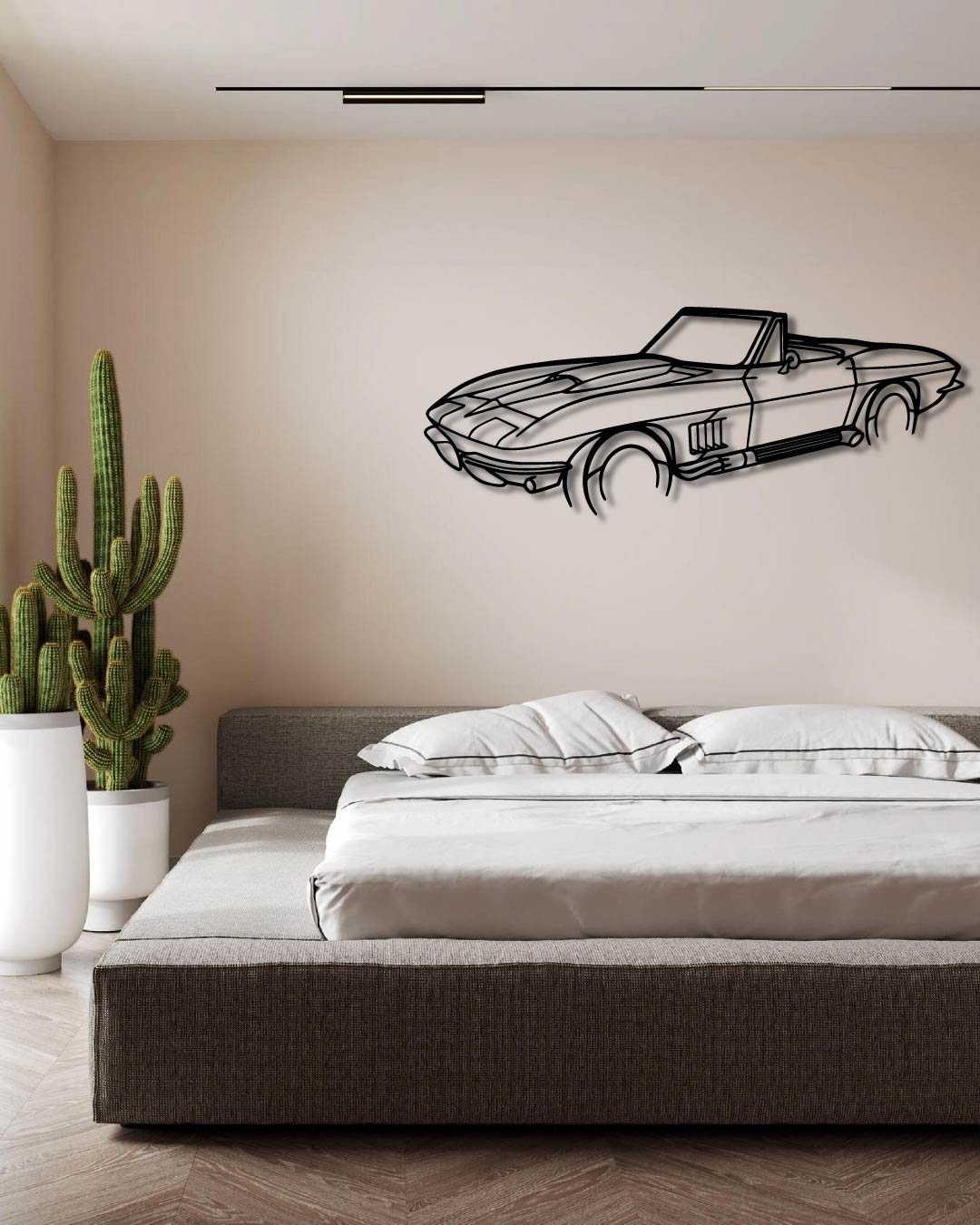 Corvette C2 Perspetive Metal Wall Art