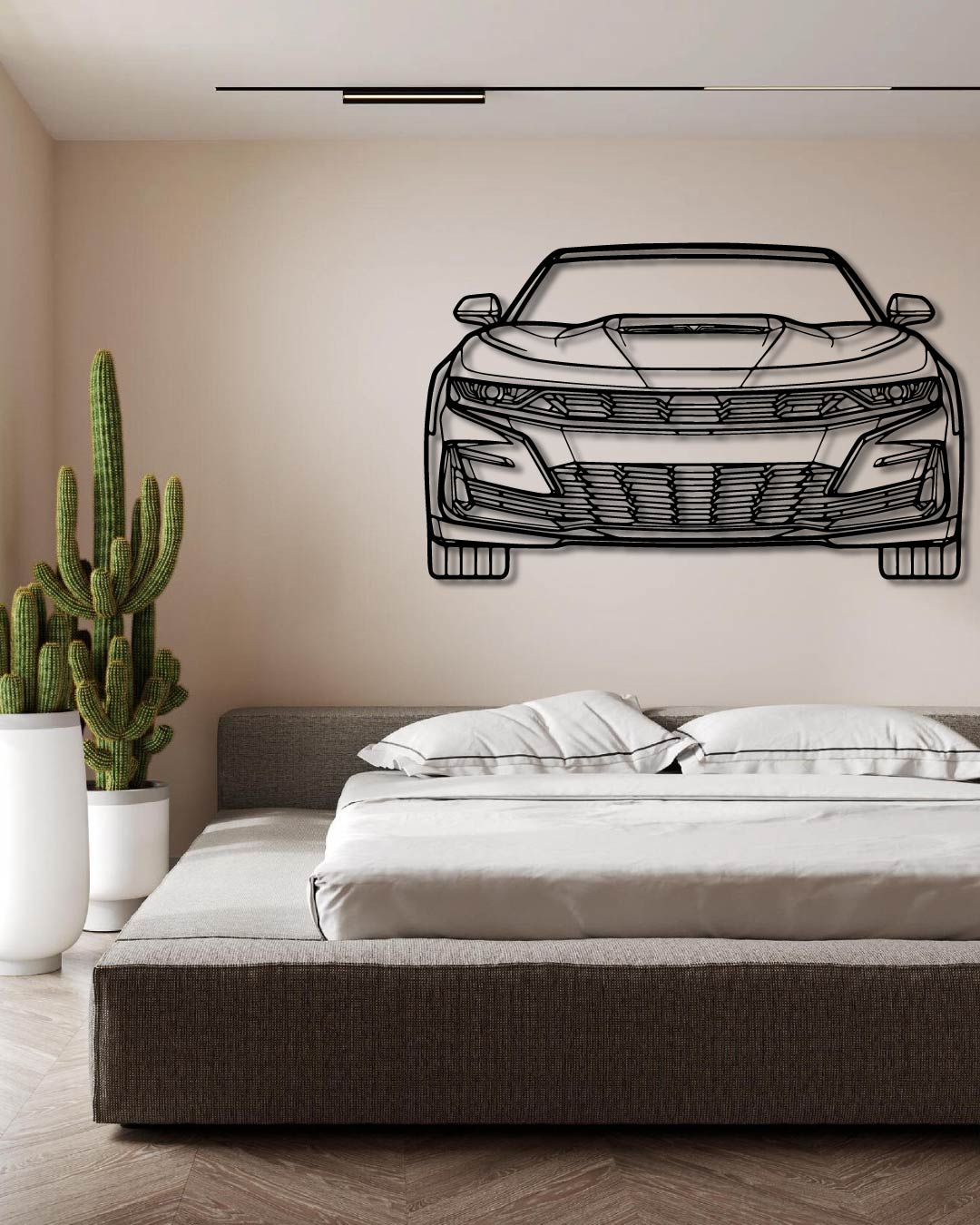 Chevrolet Camaro 2020 Front Perspetive Metal Wall Art