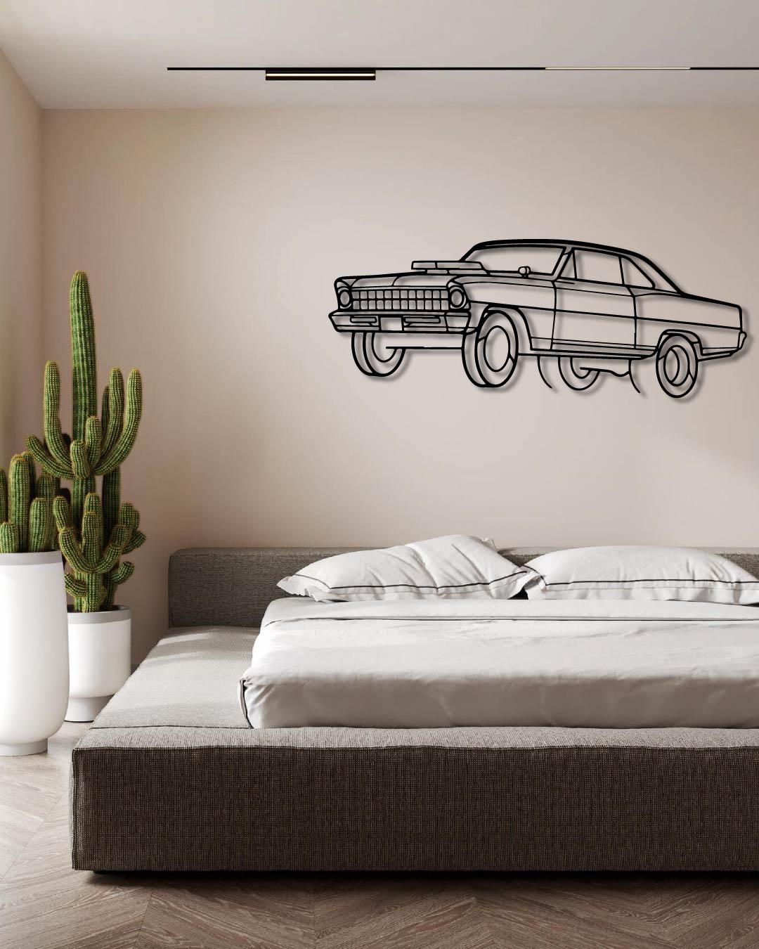 Chevrolet Chevy II 1967 Perspetive Metal Wall Art.ai