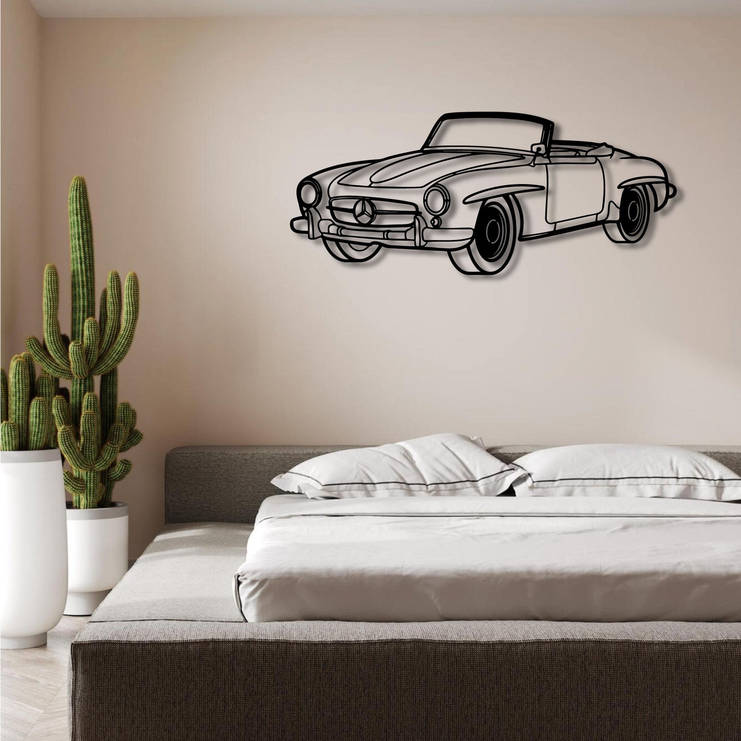 MERCEDES BENZ 190 190SL 1958 PERSPECTIVE METAL WALL ART