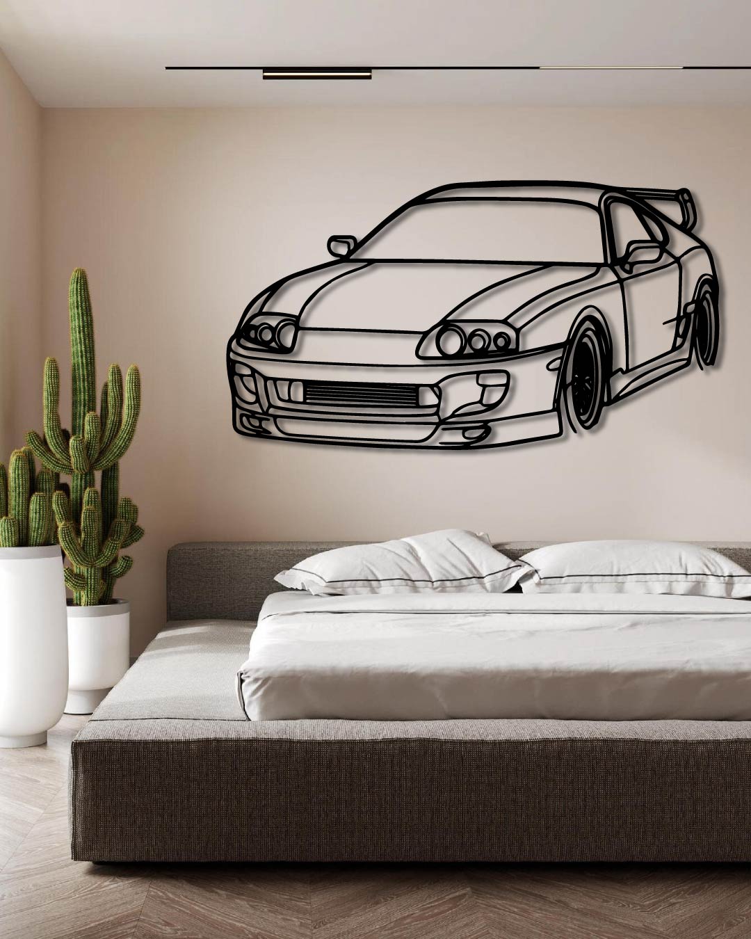 TOYOTA SUPRA MK 4 PERSPECTIVE METAL WALL ART