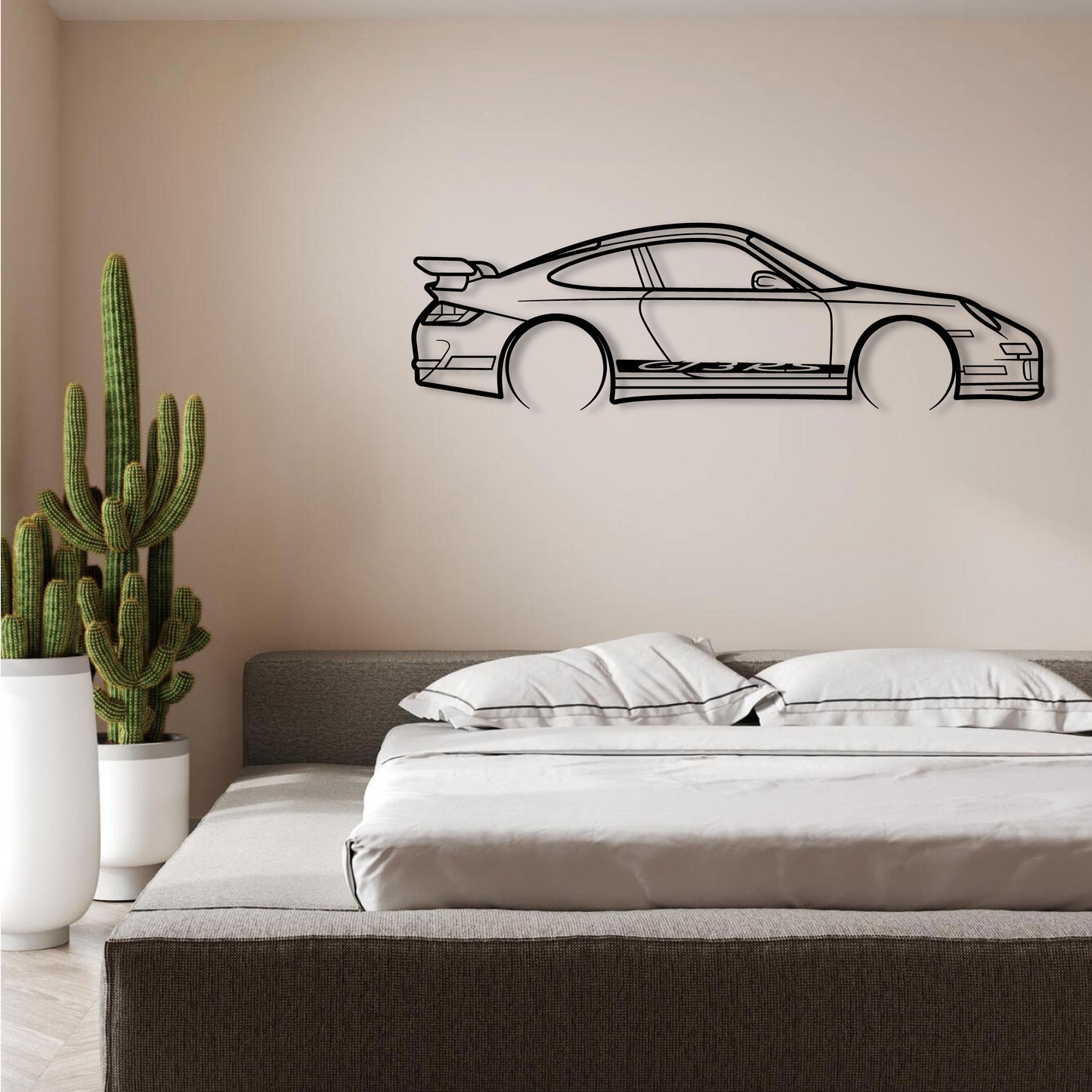 PORSCHE 997 GT3 RS DETAILED METAL WALL ART