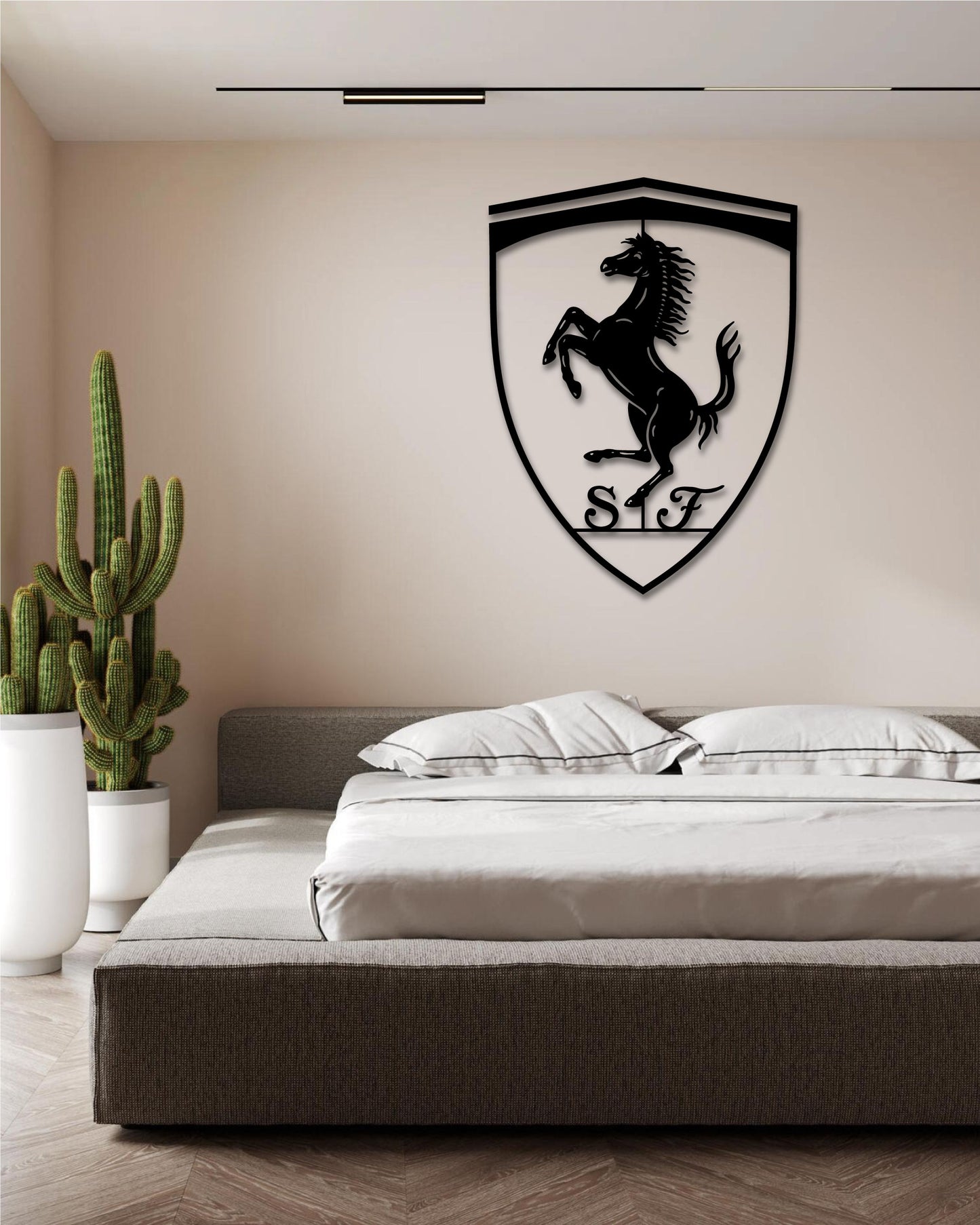 FERRARI F1 TEAM LOGO METAL WALL ART
