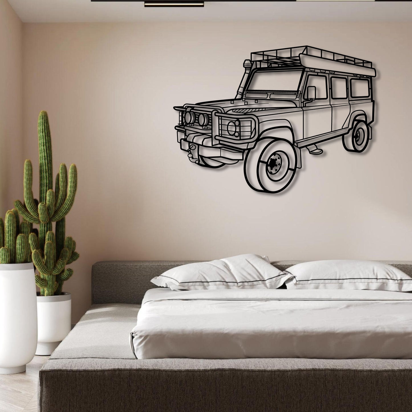LAND ROVER DEFENDER 110 PERSPECTIVE METAL WALL ART
