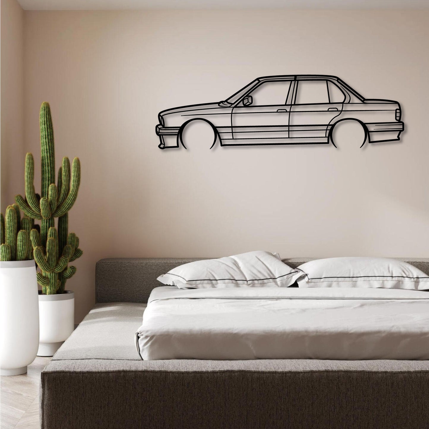 BMW E30 STANCE METAL WALL ART
