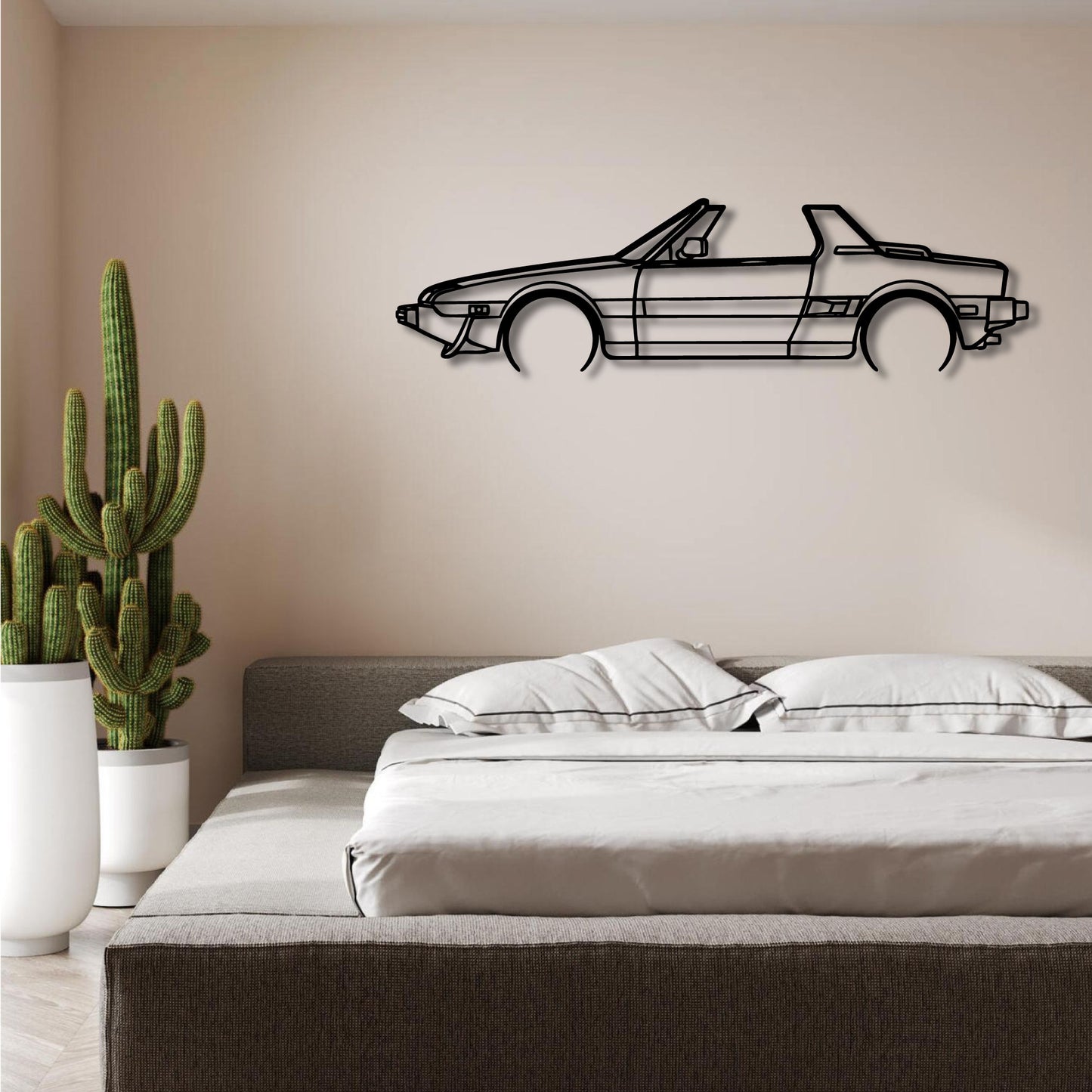 FIAT BERTONE X1/9 CONVERTIBLE METAL WALL ART