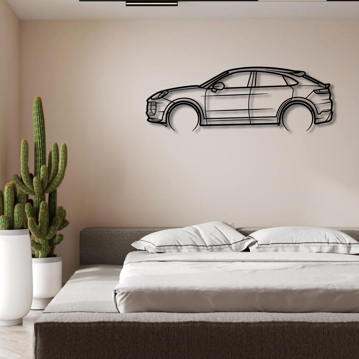 PORSCHE CAYENNE SUV DETAILED METAL WALL ART