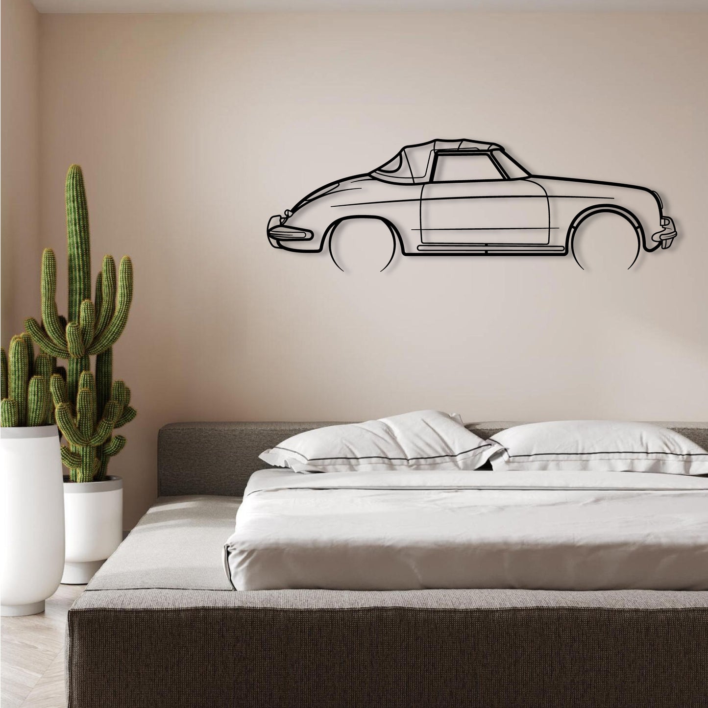 PORSCHE 356 SPEEDSTER DETAILED METAL WALL ART