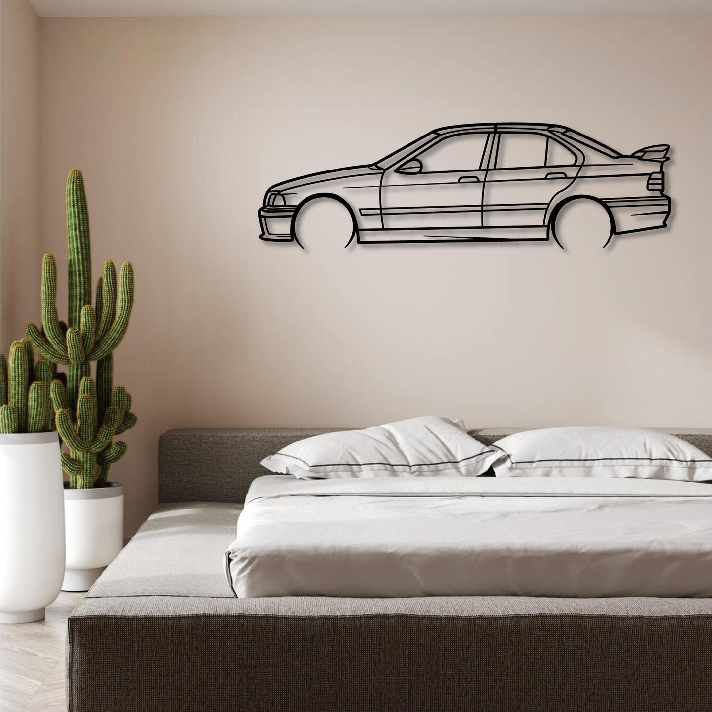 BMW E36 M3 4 DOOR METAL WALL ART