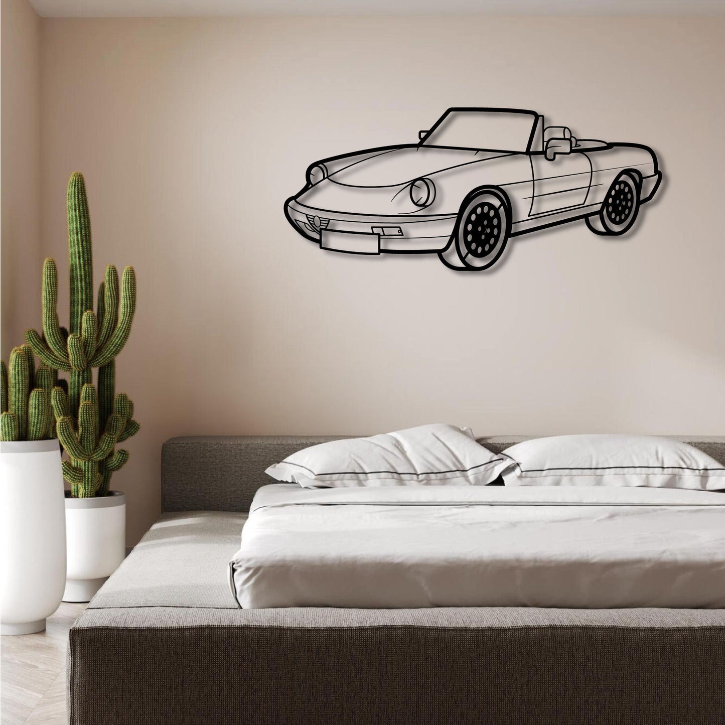 ALFA ROMEO DUETTO SPIDER SERIES 2 1966 PERSPECTIVE METAL WALL ART