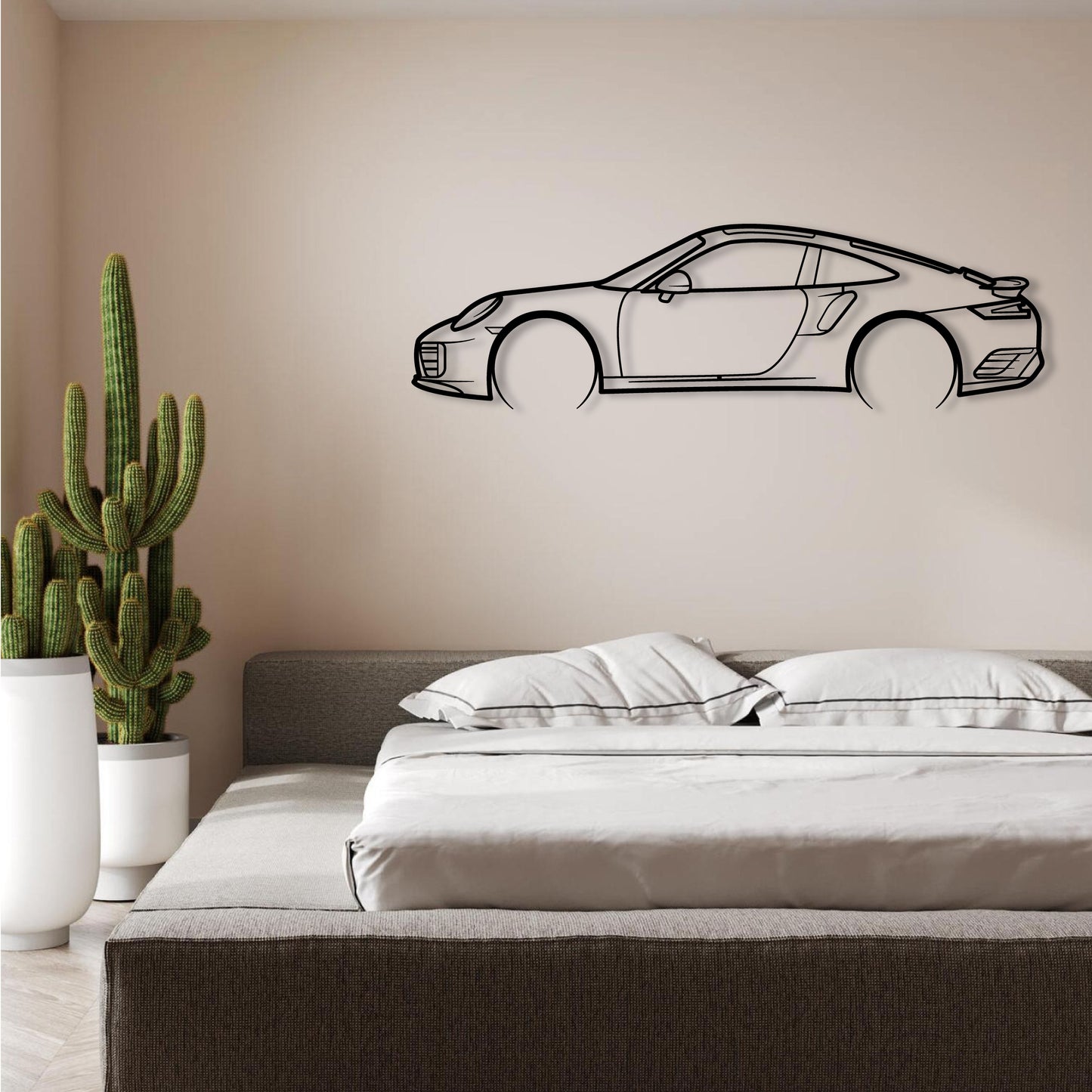 PORSCHE 991.2 TURBO DETAILED METAL WALL ART