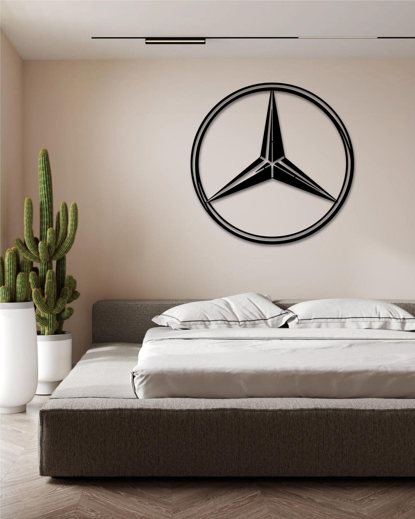 MERCEDES F1 TEAM LOGO METAL WALL ART