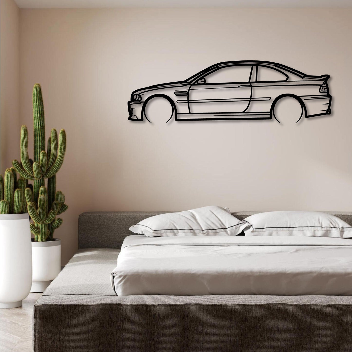 BMW E46 M3 SIDE DETAILED METAL WALL ART