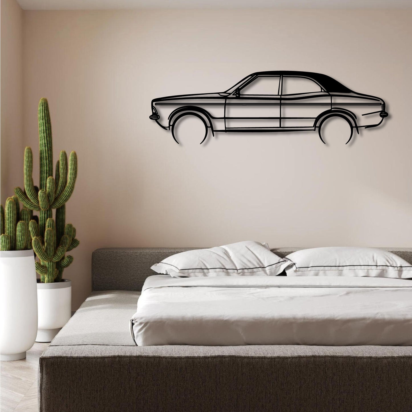 1972 FORD CORTINA MK3 GXL 4 DOOR METAL WALL ART