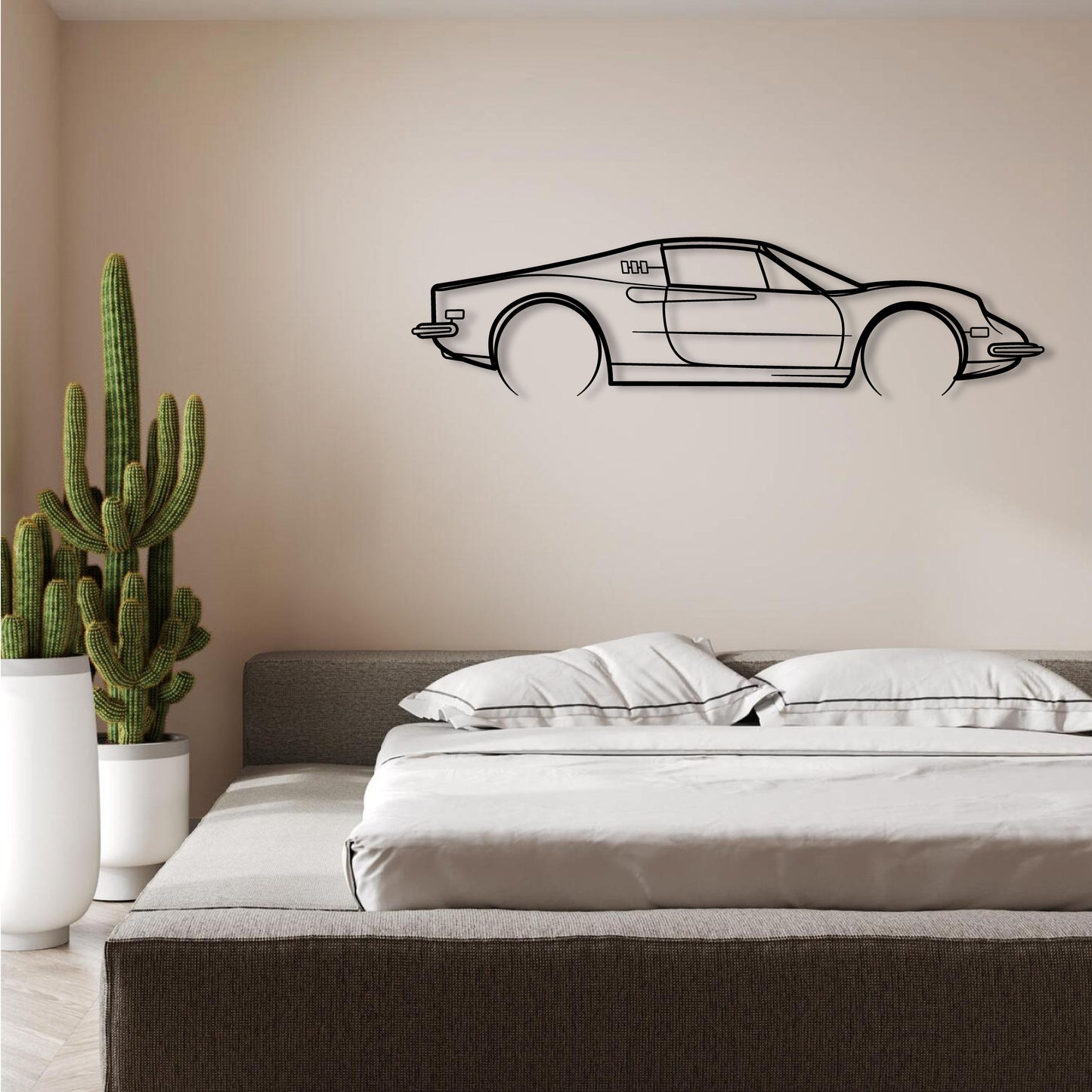 FERRARI DINO DETAILED METAL WALL ART