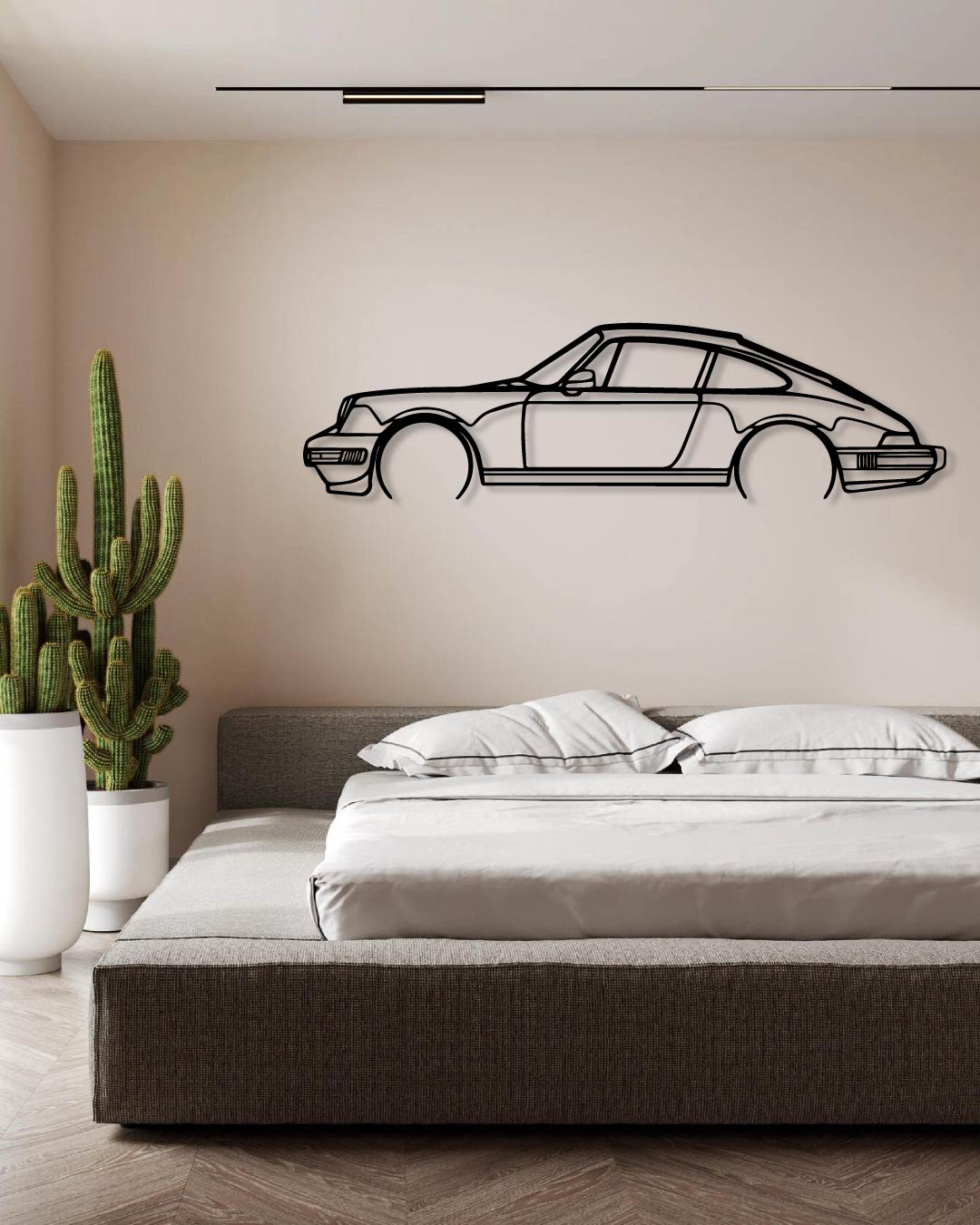 PORSCHE 911 COUPE 1984 DETAILED metal wall art frame