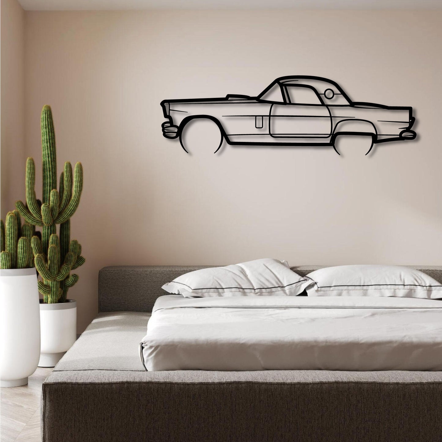 1957 FORD THUNDERBIRD METAL WALL ART
