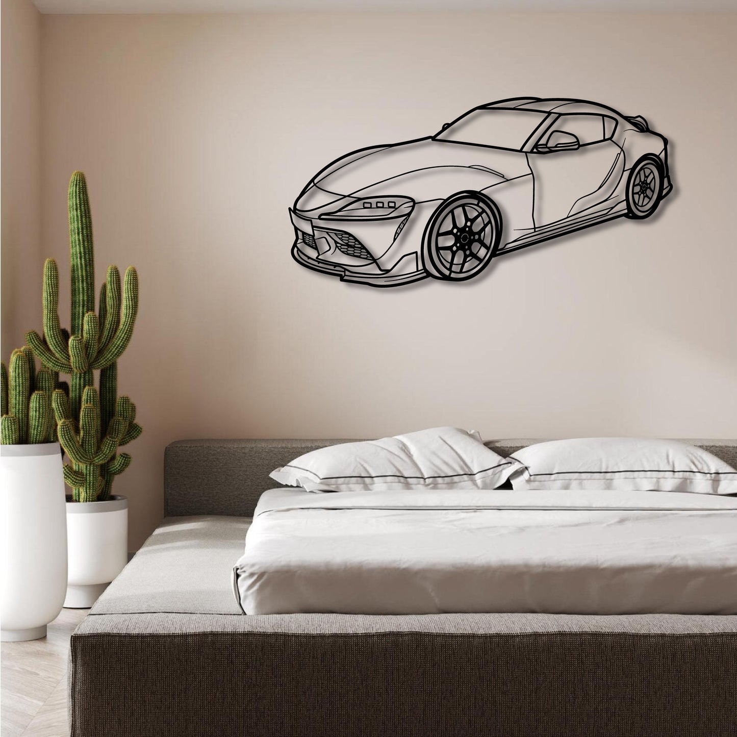 TOYOTA SUPRA MK 5 PERSPECTIVE METAL WALL ART