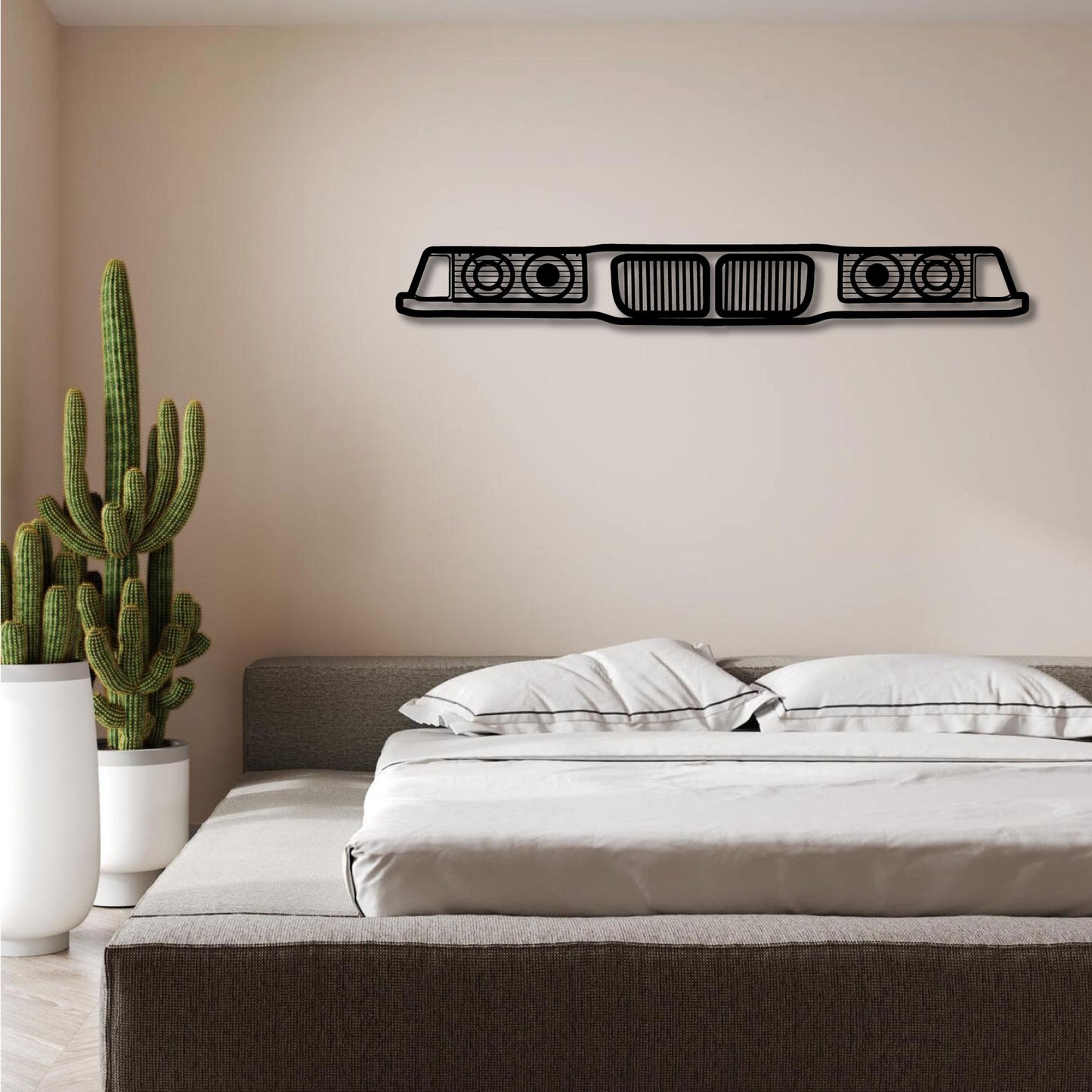 BMW E36 HEADLIGHTS FRONT GRILL METAL WALL ART