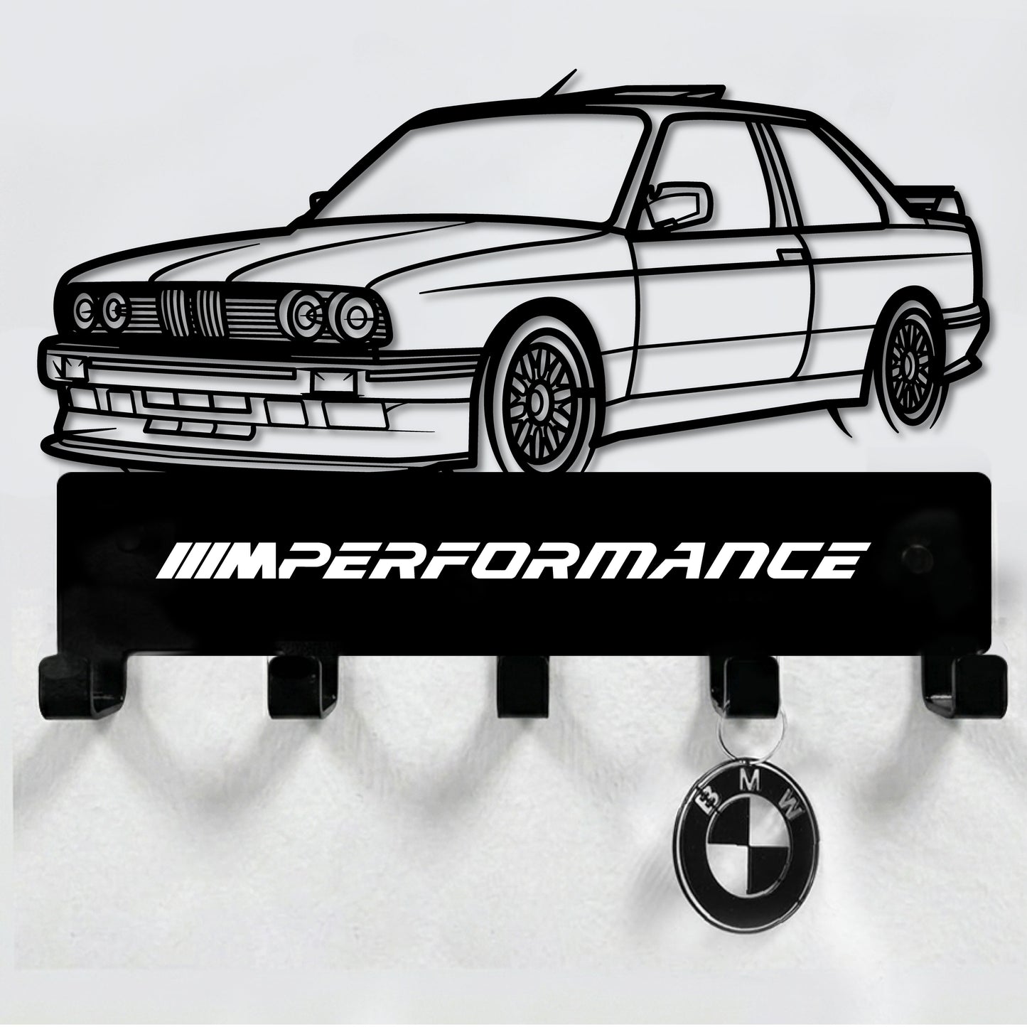 BMW E30 M3 MOD STEEL / METAL KEYHOLDER