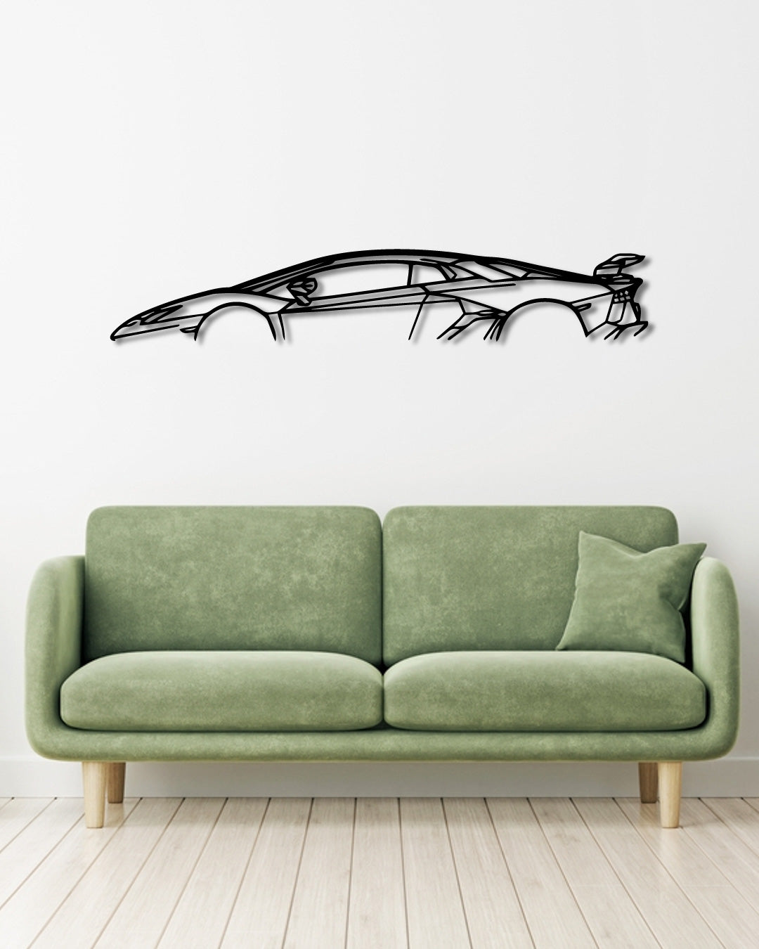 Lamborghini Aventador SVJ metal wall art frame