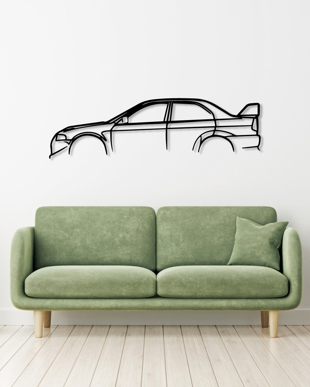 MITSUBISHI EVO VI metal wall art frame