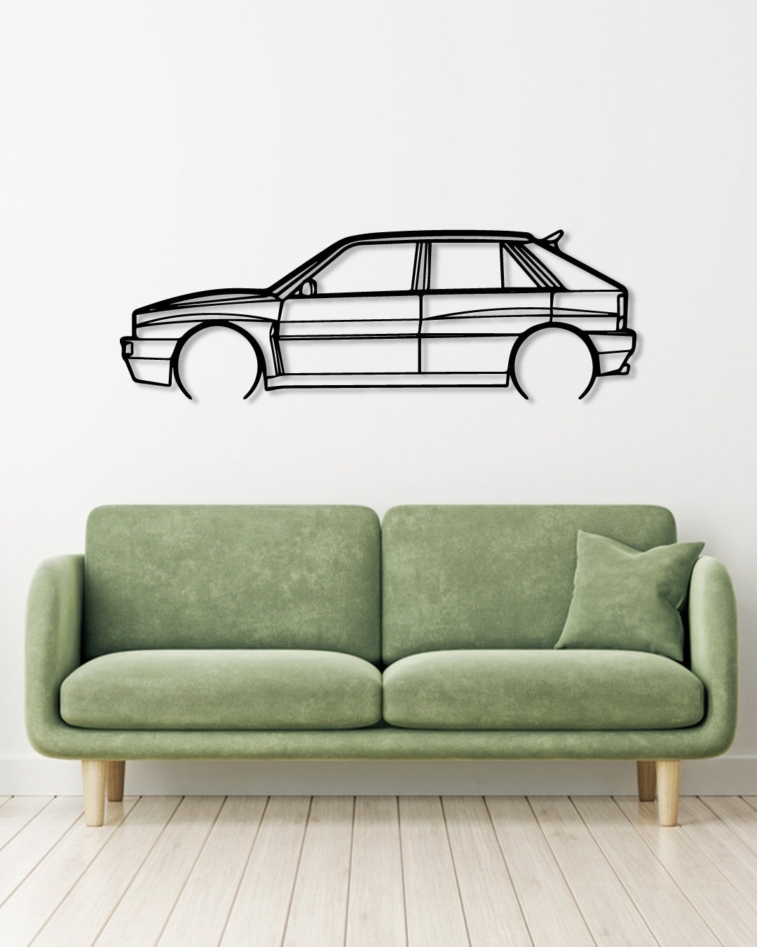 Lancia Integrale Detailed metal wall art frame