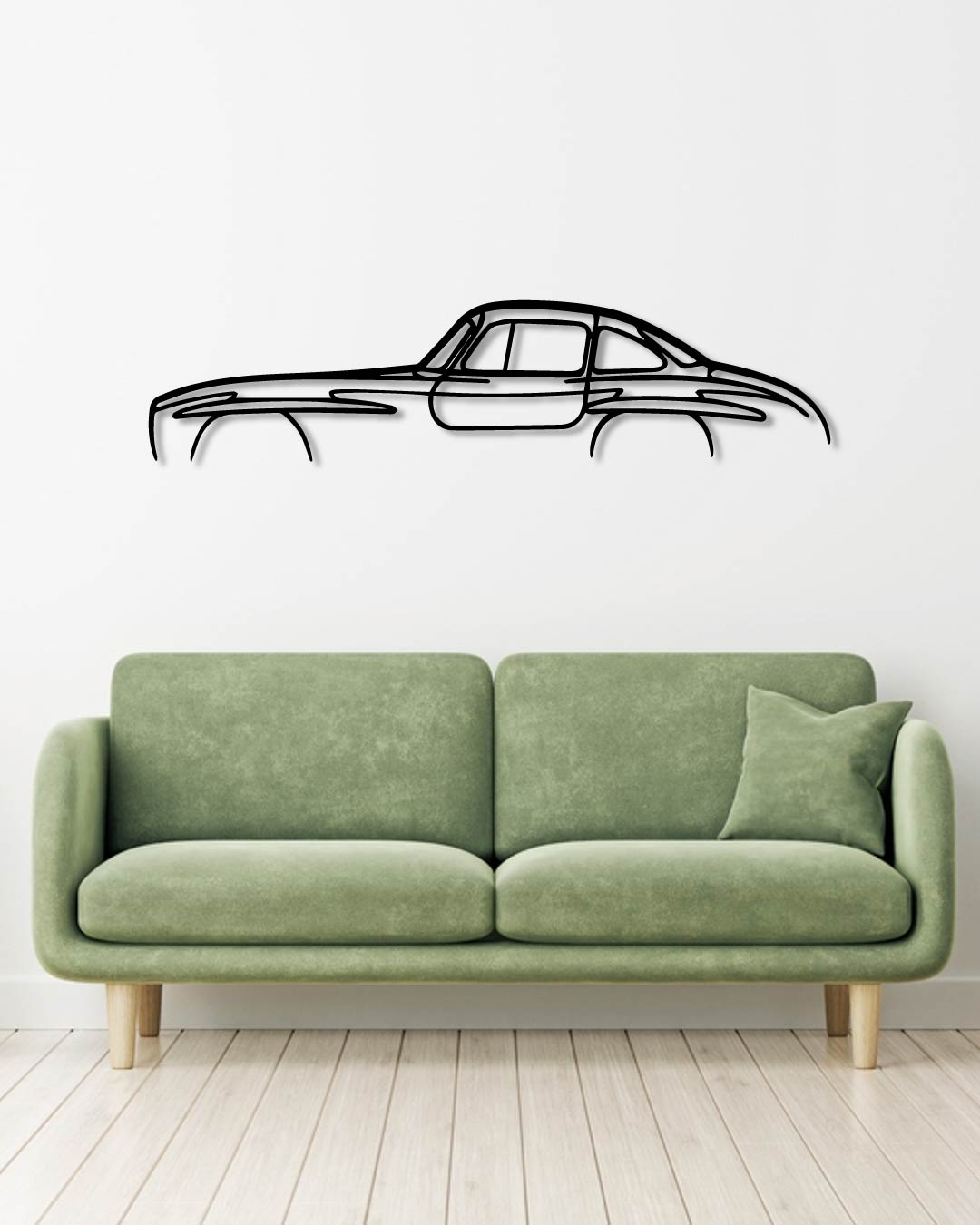 MERCEDES BENZ 300SL metal wall art frame